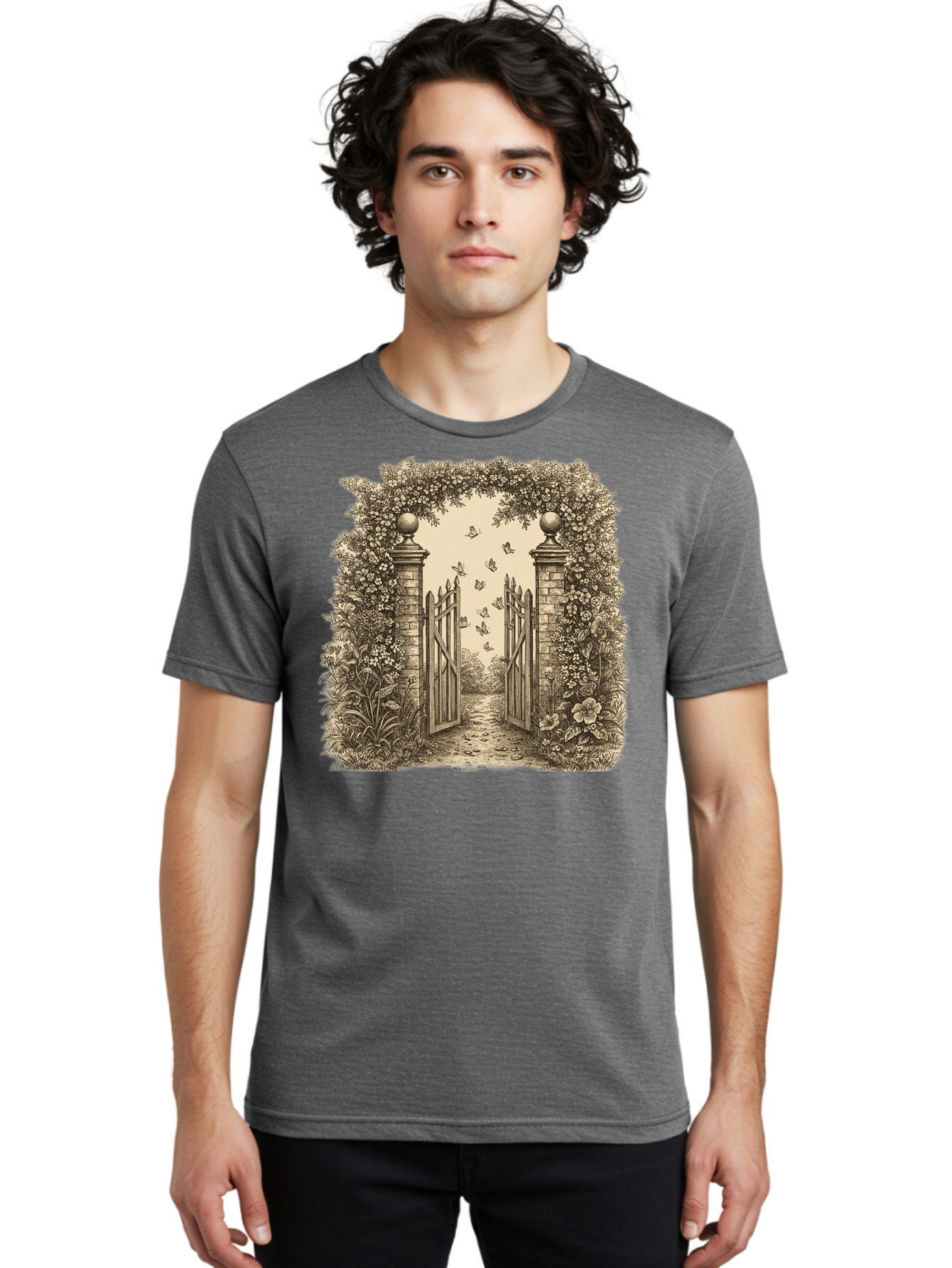Garden-Gate Men'S Graphic Tee, 100% Cotton, Comfortable Casual Summer Wear, Machine Washable, Vintage Camera, Old Camera, Antique Camera, Black Camera, Classic Photography, Photography Equipment, Nostalgic Device, Film Camera, Camera Art Bak657