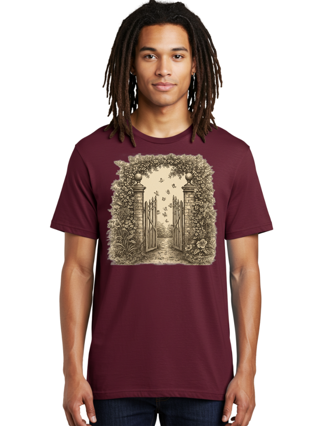 Garden-Gate Men'S Graphic Tee, 100% Cotton, Comfortable Casual Summer Wear, Machine Washable, Vintage Camera, Old Camera, Antique Camera, Black Camera, Classic Photography, Photography Equipment, Nostalgic Device, Film Camera, Camera Art Bak657
