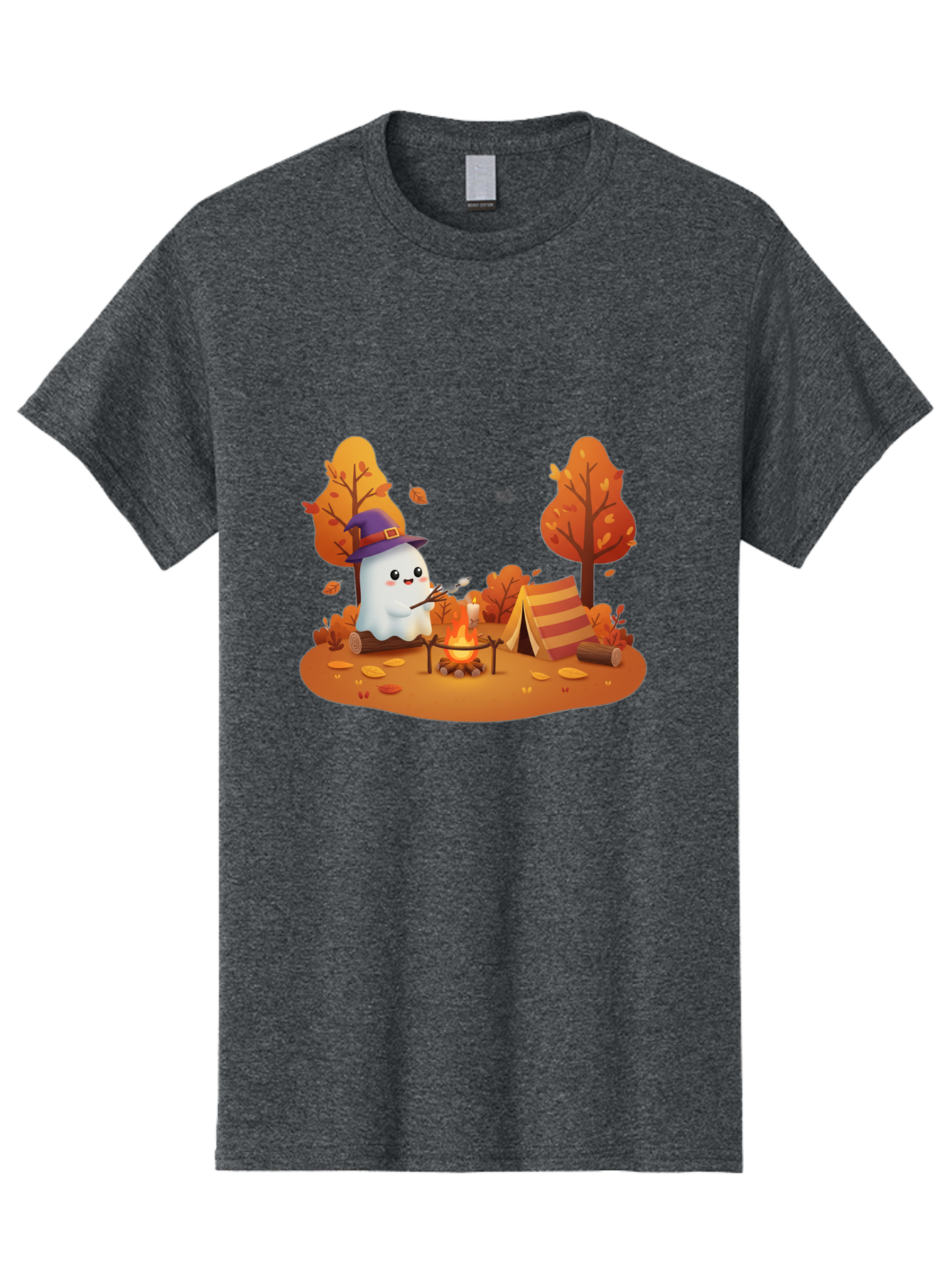Ghost-Camping-1 Men'S Graphic Tee, 100% Cotton, Comfortable Casual Summer Wear, Machine Washable, Vintage Camera, Old Camera, Antique Camera, Black Camera, Classic Photography, Photography Equipment, Nostalgic Device, Film Camera, Camera Art Bak660