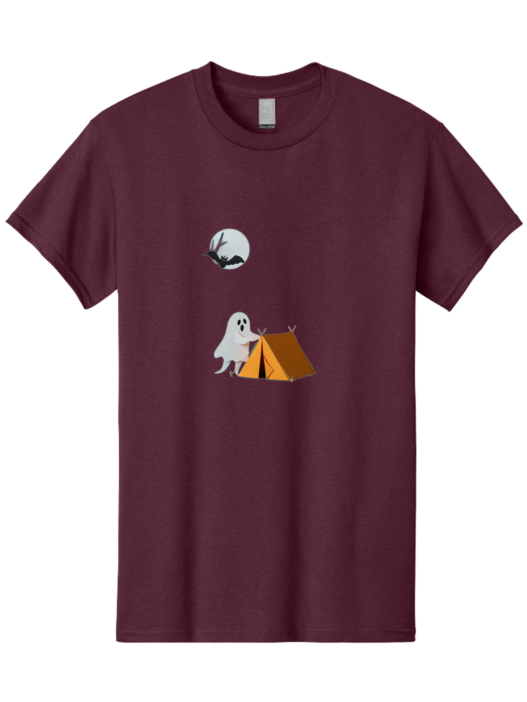 Ghost-Camping-3 Men'S Graphic Tee, 100% Cotton, Comfortable Casual Summer Wear, Machine Washable, Vintage Camera, Old Camera, Antique Camera, Black Camera, Classic Photography, Photography Equipment, Nostalgic Device, Film Camera, Camera Art Bak662