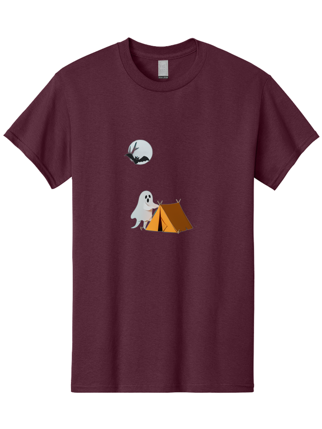 Ghost-Camping-3 Men'S Graphic Tee, 100% Cotton, Comfortable Casual Summer Wear, Machine Washable, Vintage Camera, Old Camera, Antique Camera, Black Camera, Classic Photography, Photography Equipment, Nostalgic Device, Film Camera, Camera Art Bak662