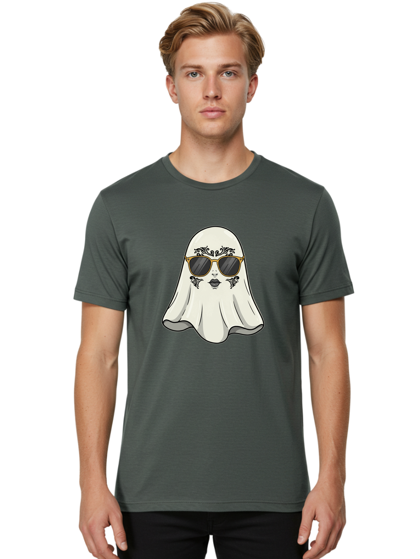 Ghost-Girl Men'S Graphic Tee, 100% Cotton, Comfortable Casual Summer Wear, Machine Washable, Vintage Camera, Old Camera, Antique Camera, Black Camera, Classic Photography, Photography Equipment, Nostalgic Device, Film Camera, Camera Art Bak665