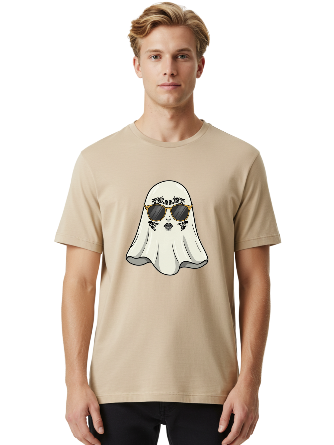 Ghost-Girl Men'S Graphic Tee, 100% Cotton, Comfortable Casual Summer Wear, Machine Washable, Vintage Camera, Old Camera, Antique Camera, Black Camera, Classic Photography, Photography Equipment, Nostalgic Device, Film Camera, Camera Art Bak665