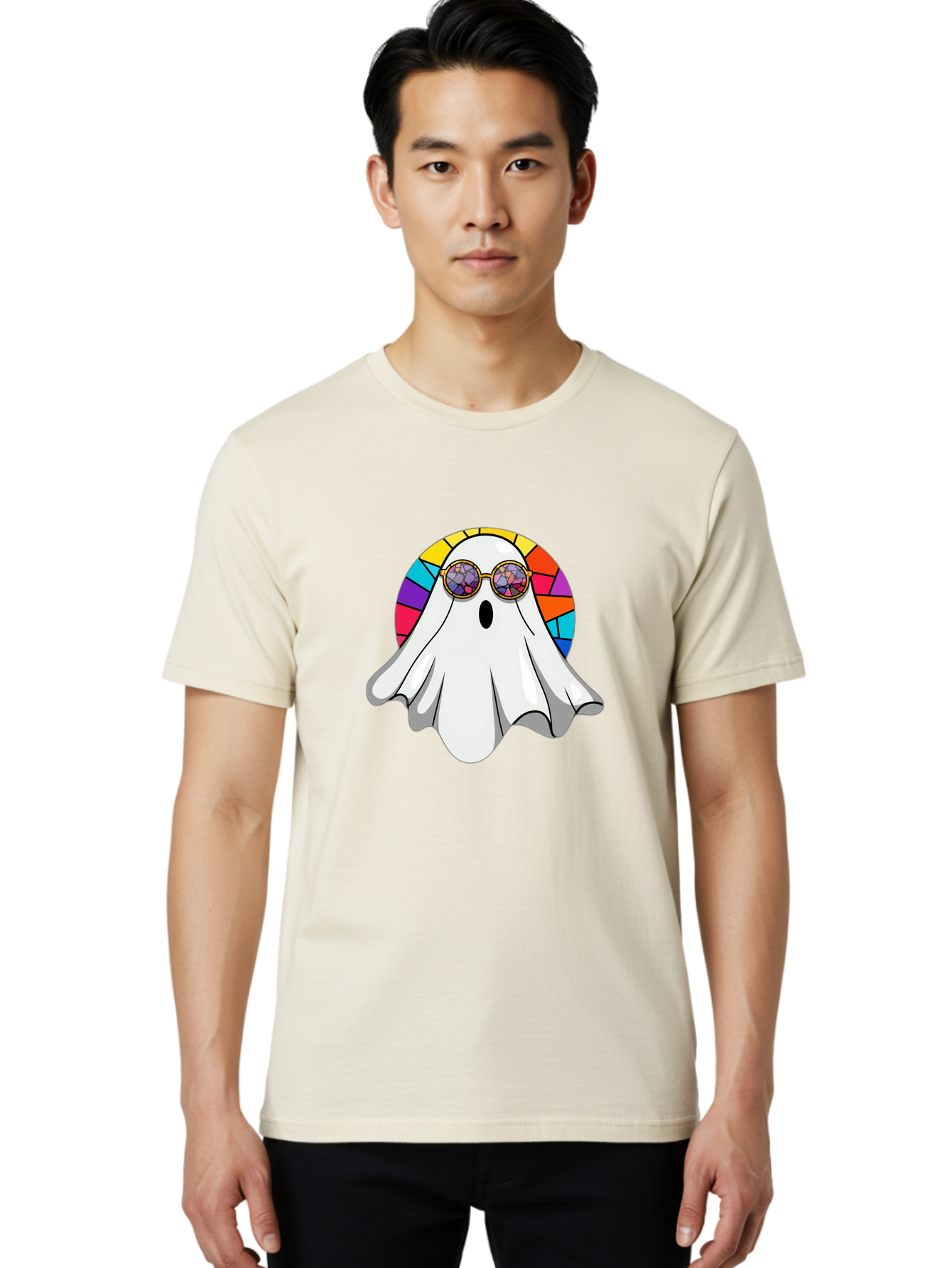 Ghost-In-Shades Men'S Graphic Tee, 100% Cotton, Comfortable Casual Summer Wear, Machine Washable, Vintage Camera, Old Camera, Antique Camera, Black Camera, Classic Photography, Photography Equipment, Nostalgic Device, Film Camera, Camera Art Bak666