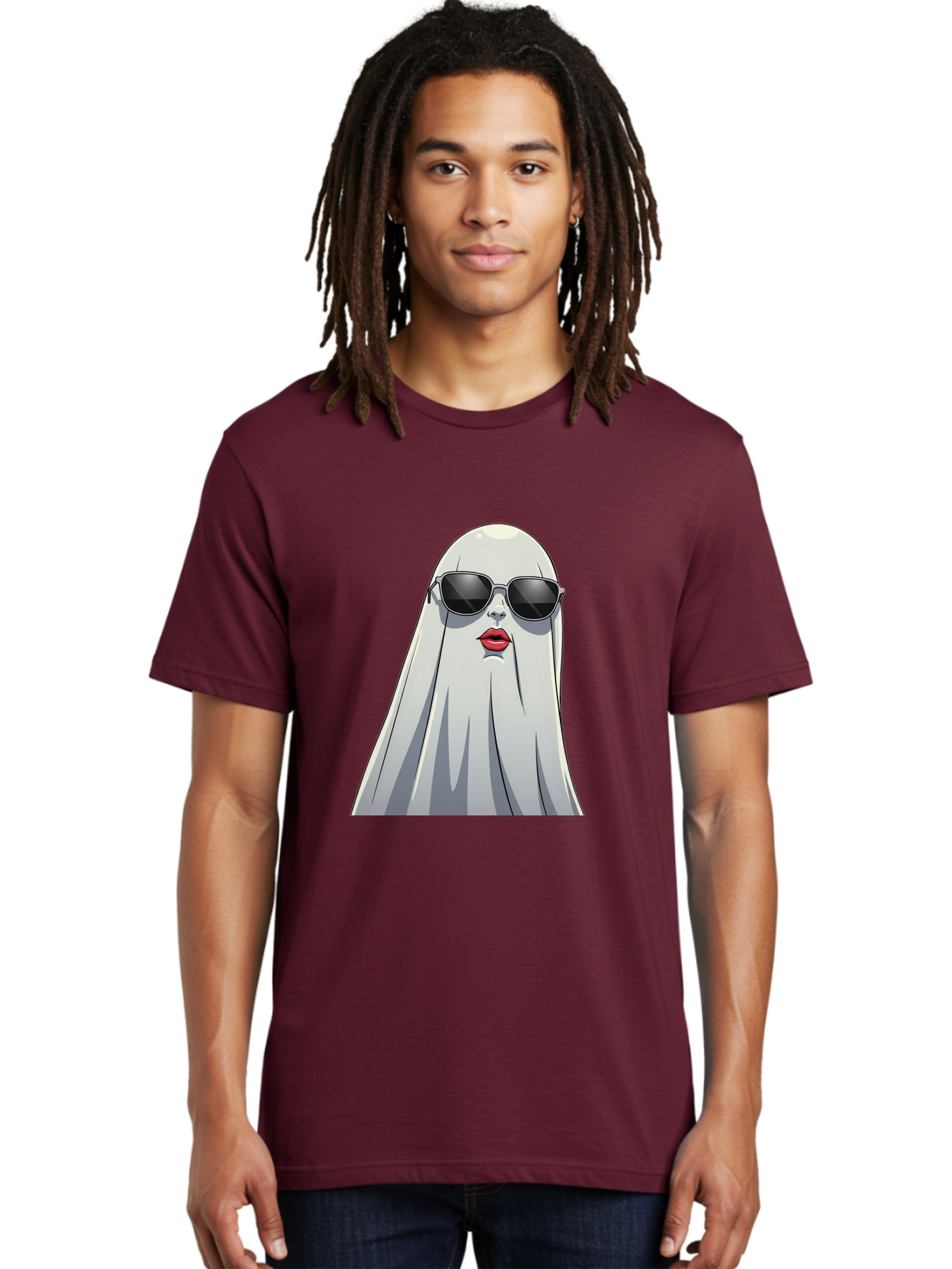 Ghost-In-Sunglasses Men'S Graphic Tee, 100% Cotton, Comfortable Casual Summer Wear, Machine Washable, Vintage Camera, Old Camera, Antique Camera, Black Camera, Classic Photography, Photography Equipment, Nostalgic Device, Film Camera, Bak667