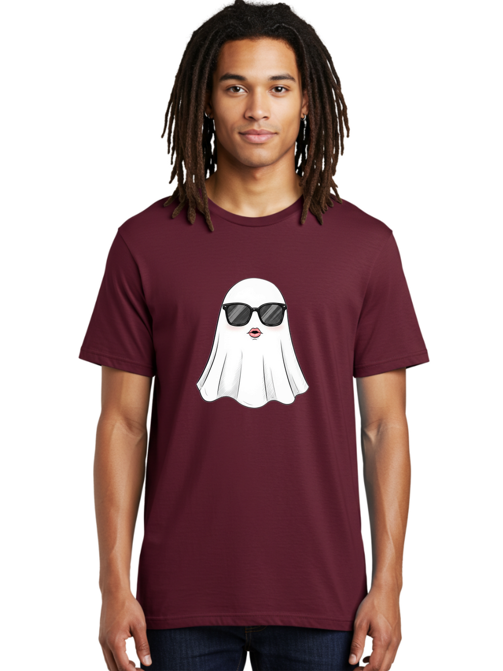Ghost-Sunglasses-2 Men'S Graphic Tee, 100% Cotton, Comfortable Casual Summer Wear, Machine Washable, Vintage Camera, Old Camera, Antique Camera, Black Camera, Classic Photography, Photography Equipment, Nostalgic Device, Film Camera, Bak669