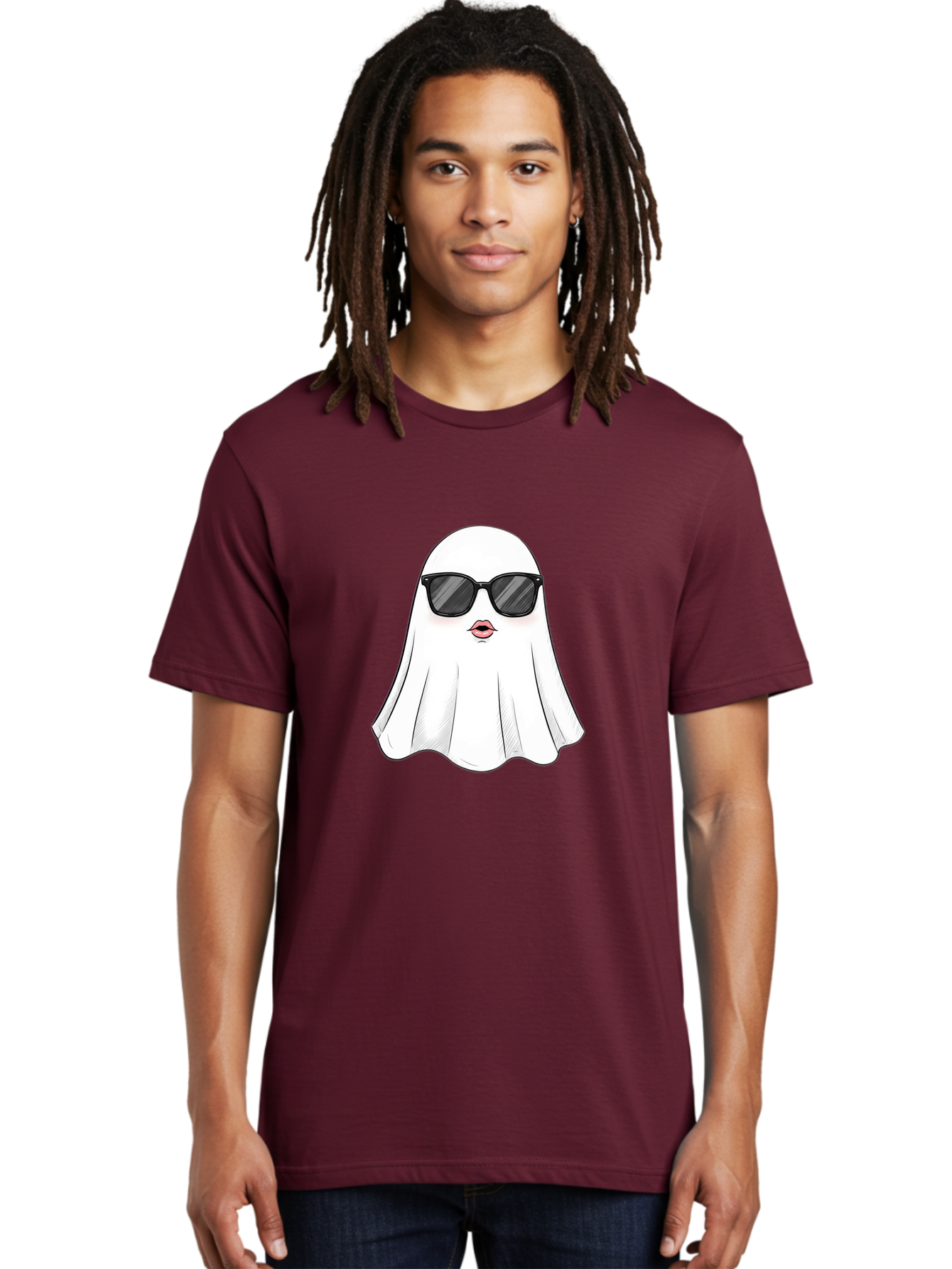 Ghost-Sunglasses-2 Men'S Graphic Tee, 100% Cotton, Comfortable Casual Summer Wear, Machine Washable, Vintage Camera, Old Camera, Antique Camera, Black Camera, Classic Photography, Photography Equipment, Nostalgic Device, Film Camera, Bak669
