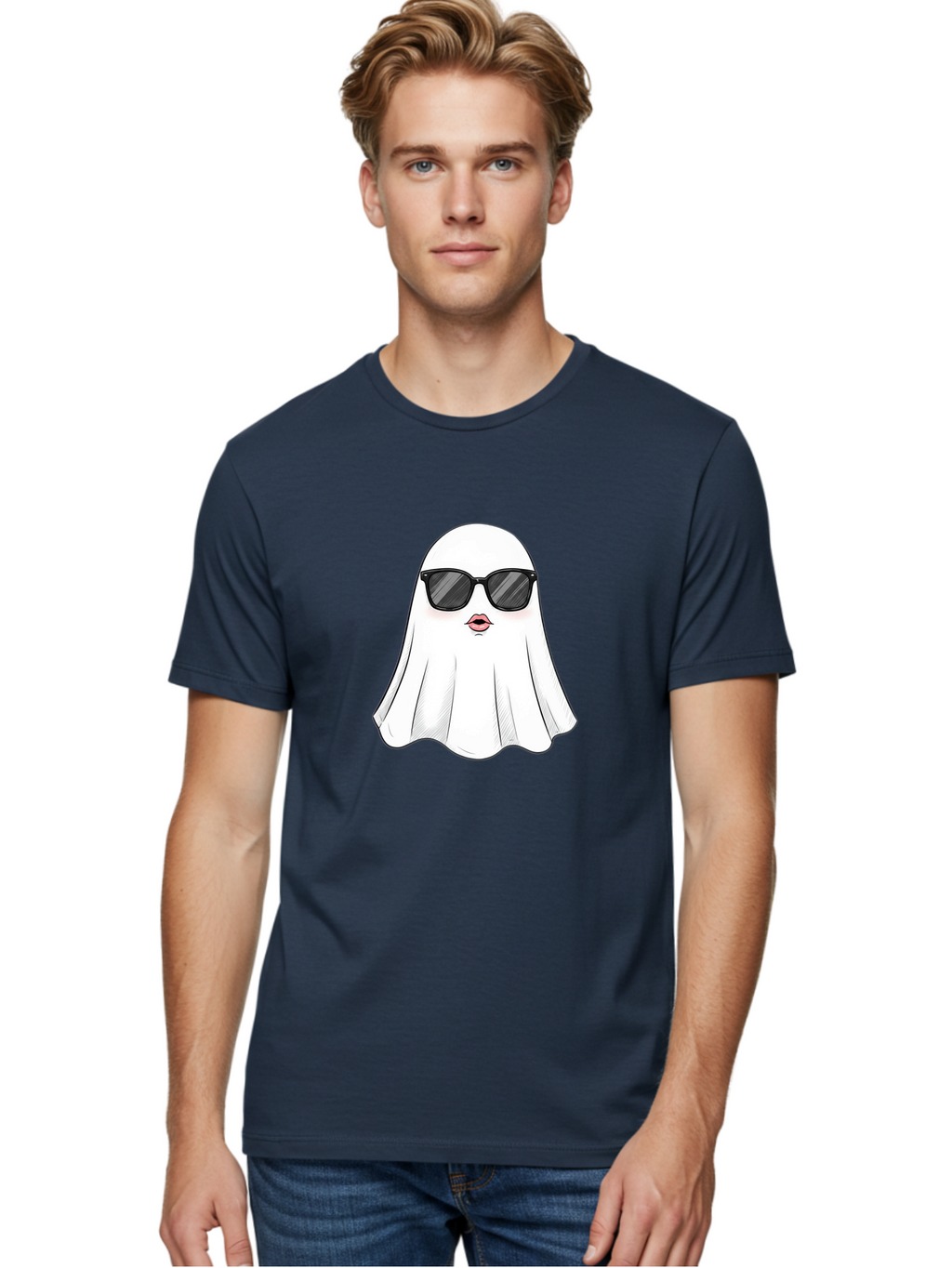 Ghost-Sunglasses-2 Men'S Graphic Tee, 100% Cotton, Comfortable Casual Summer Wear, Machine Washable, Vintage Camera, Old Camera, Antique Camera, Black Camera, Classic Photography, Photography Equipment, Nostalgic Device, Film Camera, Bak669