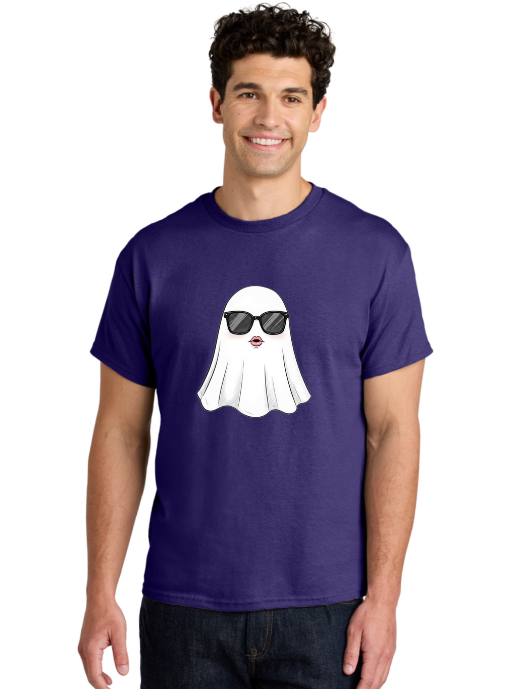 Ghost-Sunglasses-2 Men'S Graphic Tee, 100% Cotton, Comfortable Casual Summer Wear, Machine Washable, Vintage Camera, Old Camera, Antique Camera, Black Camera, Classic Photography, Photography Equipment, Nostalgic Device, Film Camera, Bak669