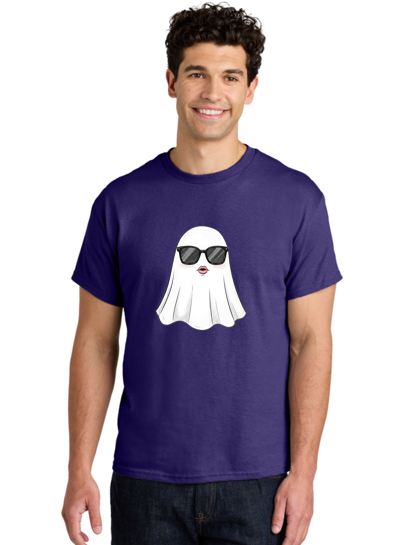 Ghost-Sunglasses-2 Men'S Graphic Tee, 100% Cotton, Comfortable Casual Summer Wear, Machine Washable, Vintage Camera, Old Camera, Antique Camera, Black Camera, Classic Photography, Photography Equipment, Nostalgic Device, Film Camera, Bak669
