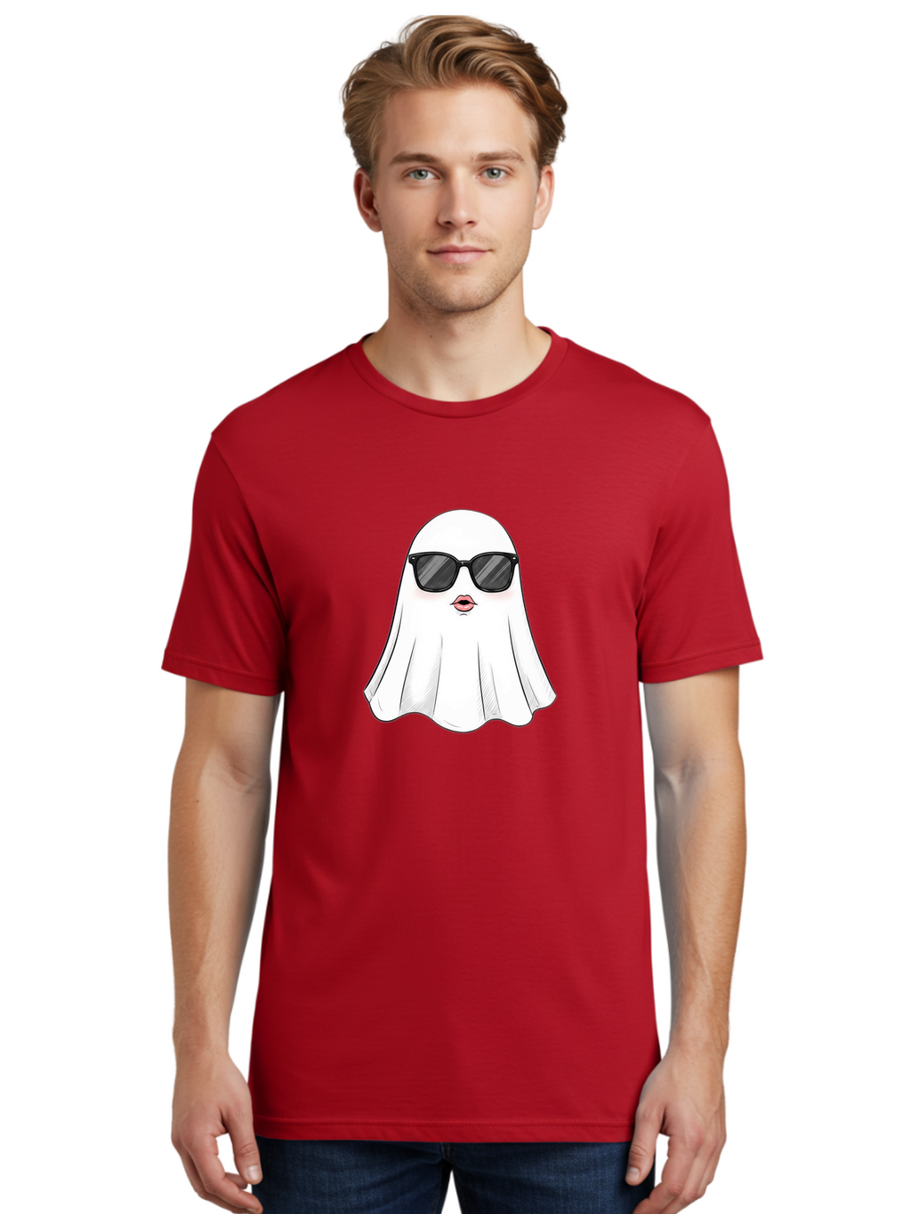 Ghost-Sunglasses-2 Men'S Graphic Tee, 100% Cotton, Comfortable Casual Summer Wear, Machine Washable, Vintage Camera, Old Camera, Antique Camera, Black Camera, Classic Photography, Photography Equipment, Nostalgic Device, Film Camera, Bak669