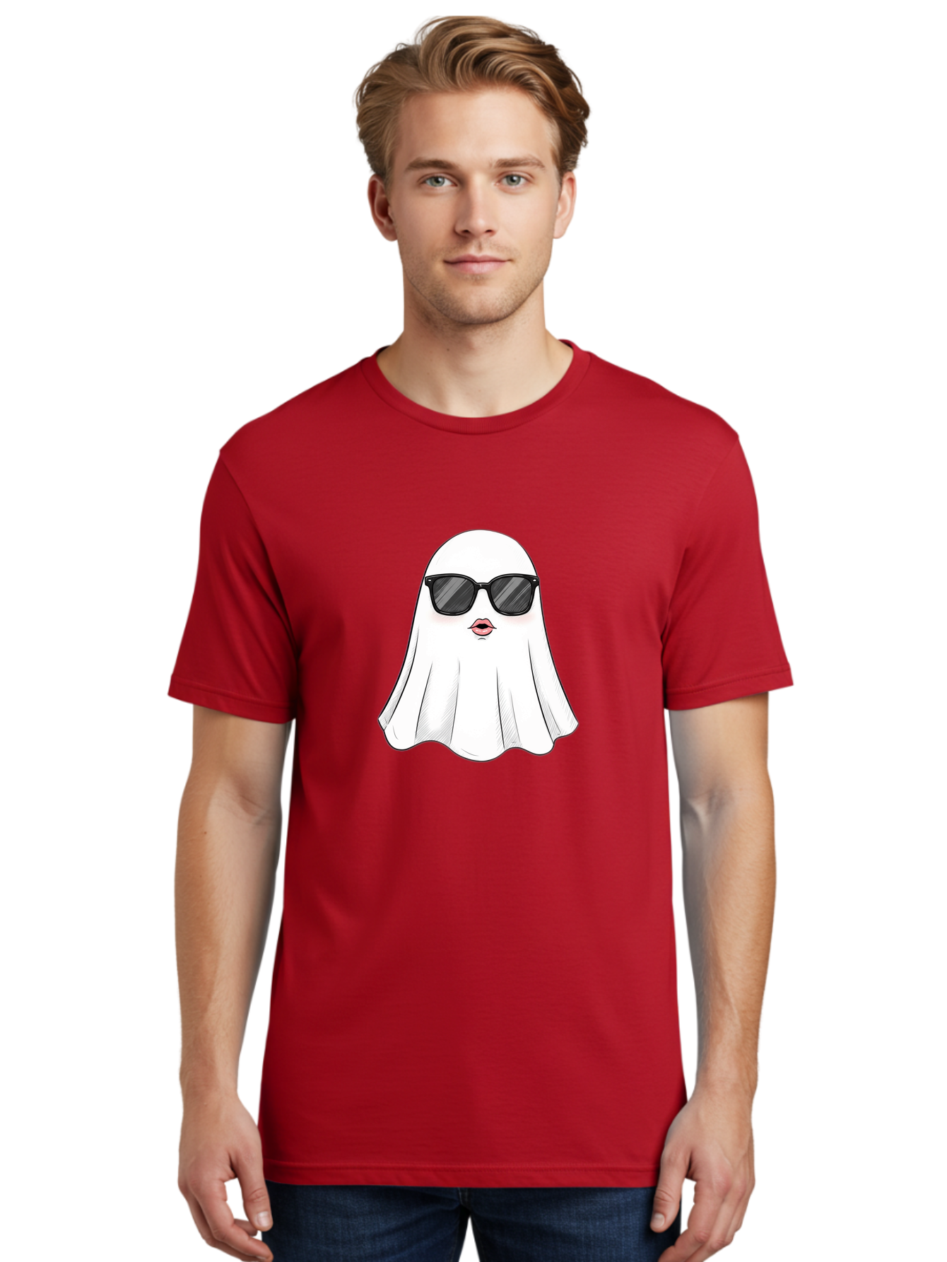 Ghost-Sunglasses-2 Men'S Graphic Tee, 100% Cotton, Comfortable Casual Summer Wear, Machine Washable, Vintage Camera, Old Camera, Antique Camera, Black Camera, Classic Photography, Photography Equipment, Nostalgic Device, Film Camera, Bak669