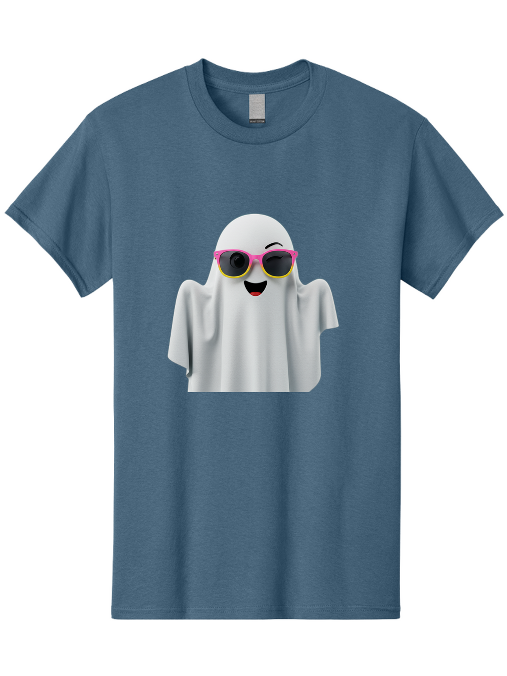 Ghost-Sunglasses Men'S Graphic Tee, 100% Cotton, Comfortable Casual Summer Wear, Machine Washable, Vintage Camera, Old Camera, Antique Camera, Black Camera, Classic Photography, Photography Equipment, Nostalgic Device, Film Camera, Camera Art Bak671