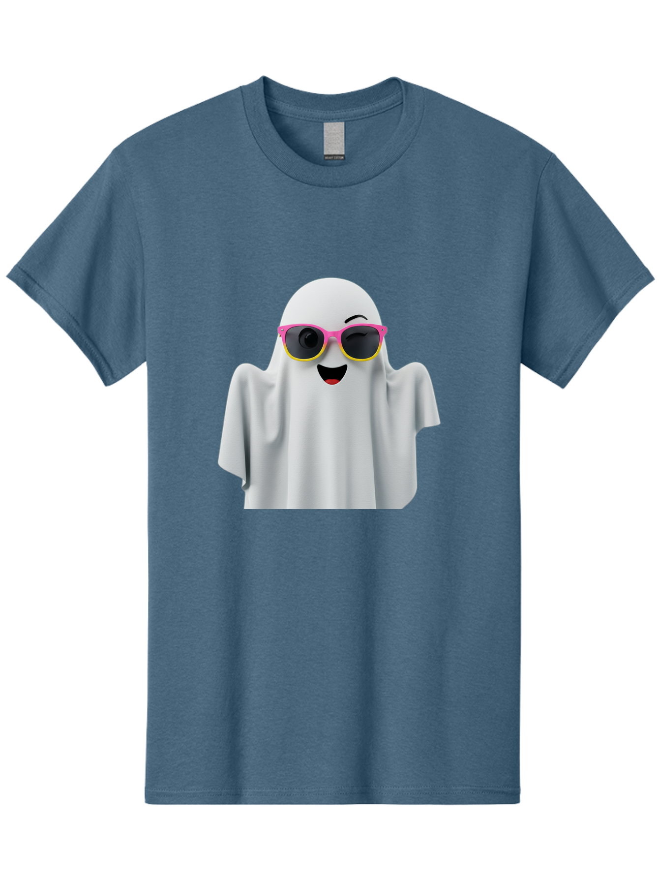 Ghost-Sunglasses Men'S Graphic Tee, 100% Cotton, Comfortable Casual Summer Wear, Machine Washable, Vintage Camera, Old Camera, Antique Camera, Black Camera, Classic Photography, Photography Equipment, Nostalgic Device, Film Camera, Camera Art Bak671