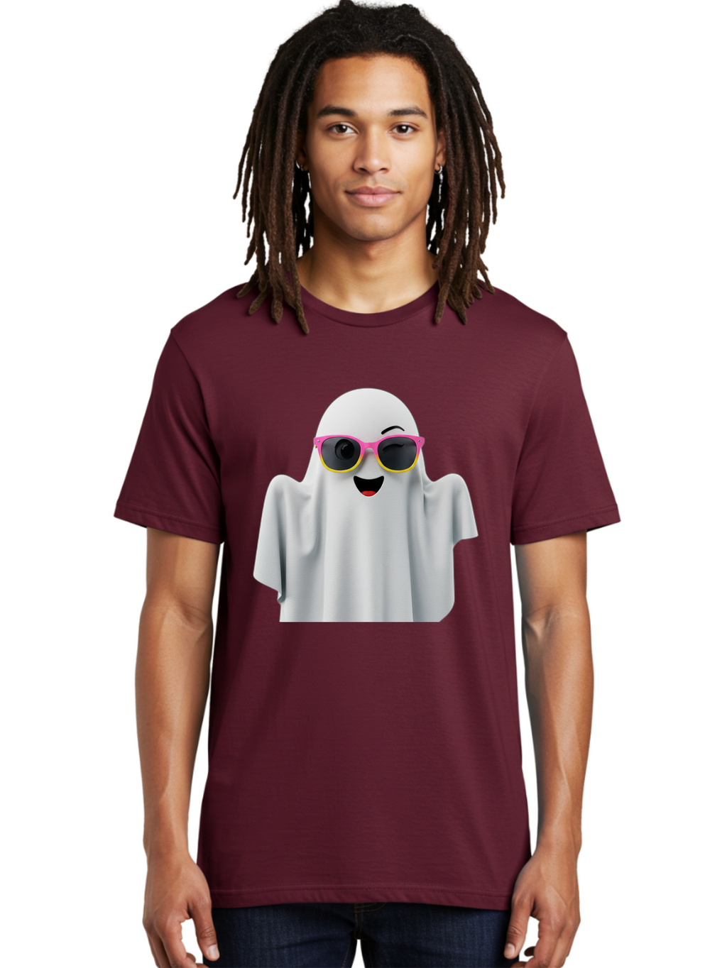Ghost-Sunglasses Men'S Graphic Tee, 100% Cotton, Comfortable Casual Summer Wear, Machine Washable, Vintage Camera, Old Camera, Antique Camera, Black Camera, Classic Photography, Photography Equipment, Nostalgic Device, Film Camera, Camera Art Bak671
