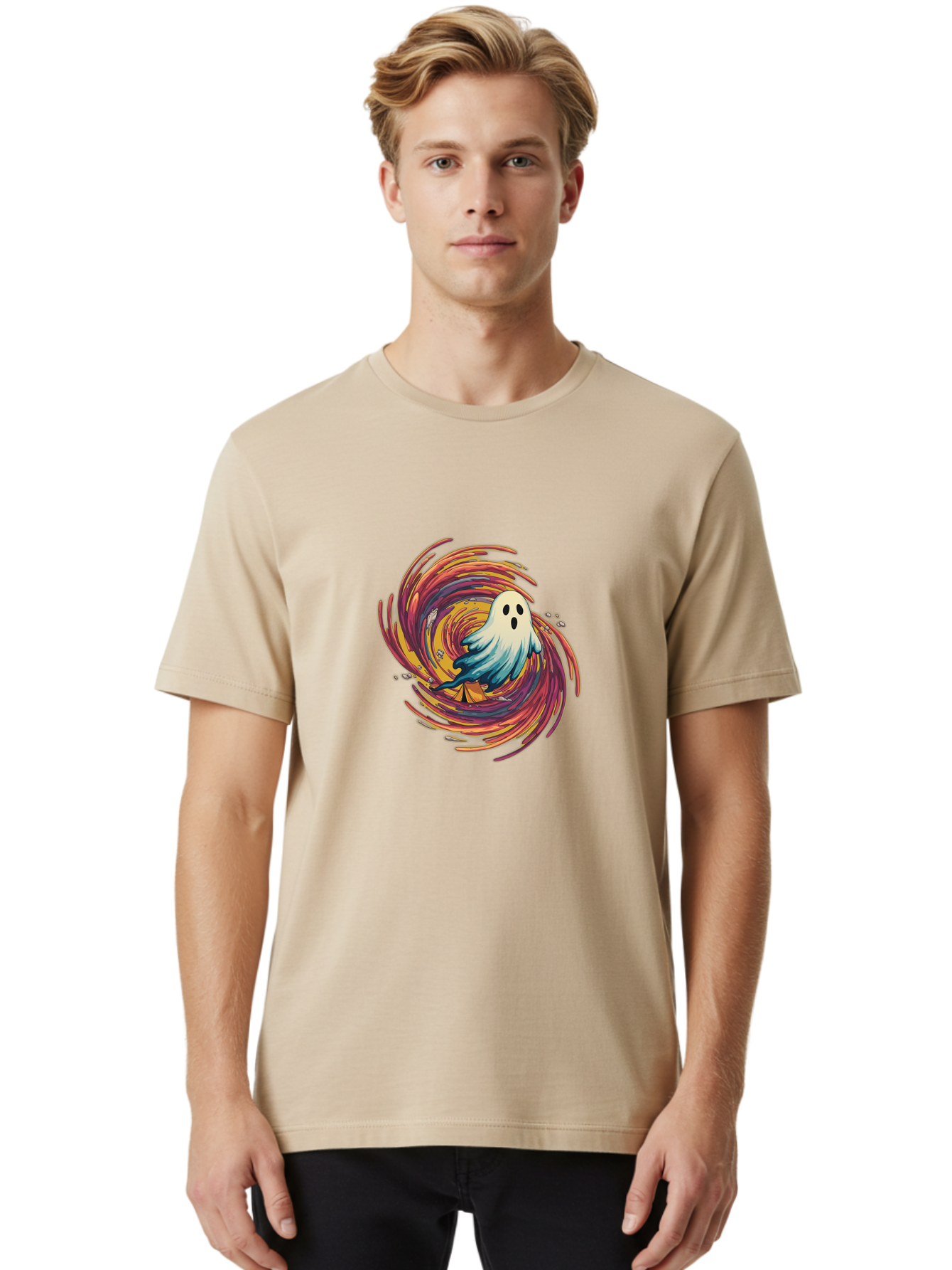 Ghost-Surfer Men'S Graphic Tee, 100% Cotton, Comfortable Casual Summer Wear, Machine Washable, Vintage Camera, Old Camera, Antique Camera, Black Camera, Classic Photography, Photography Equipment, Nostalgic Device, Film Camera, Camera Art Bak672