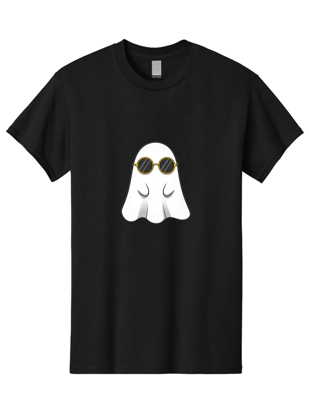 Ghost-Wearing-Sunglasses-2 Men'S Graphic Tee, 100% Cotton, Comfortable Casual Summer Wear, Machine Washable, Vintage Camera, Old Camera, Antique Camera, Black Camera, Classic Photography, Photography Equipment, Nostalgic Device, Film Camera, Bak674