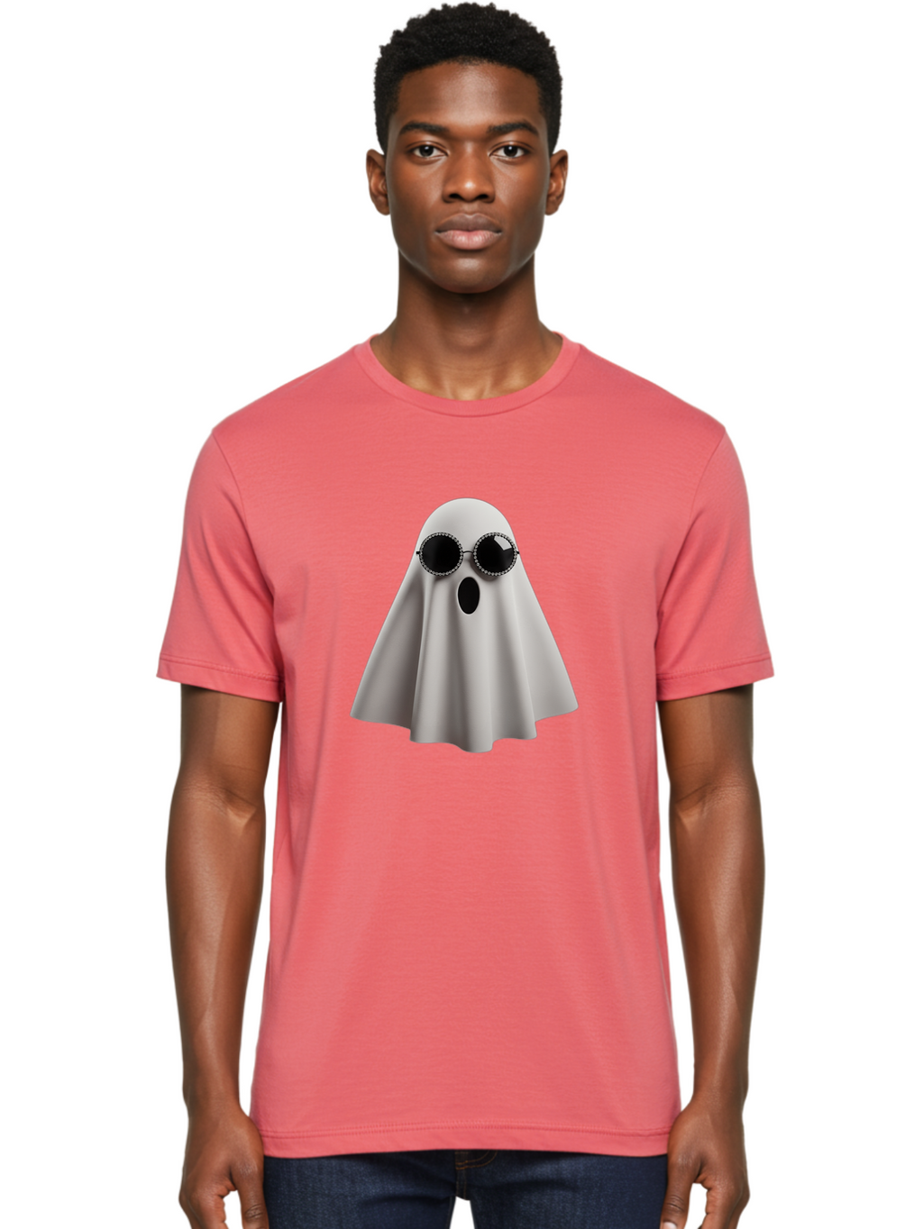 Ghost-Wearing-Sunglasses-3 Men'S Graphic Tee, 100% Cotton, Comfortable Casual Summer Wear, Machine Washable, Vintage Camera, Old Camera, Antique Camera, Black Camera, Classic Photography, Photography Equipment, Nostalgic Device, Film Camera, Bak675