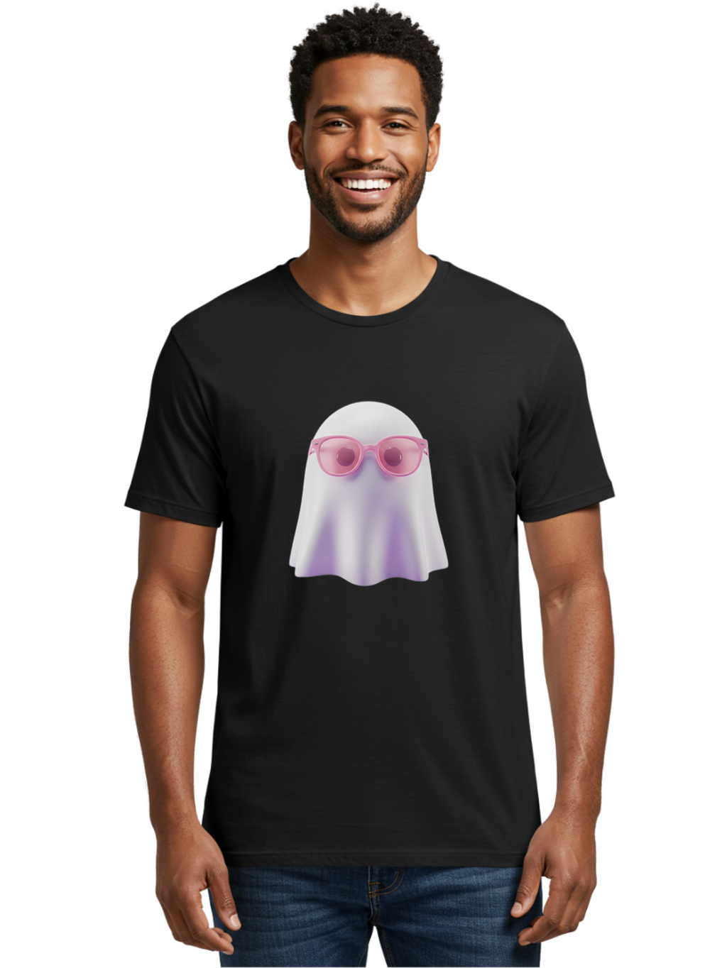 Ghost-With-Shades Men'S Graphic Tee, 100% Cotton, Comfortable Casual Summer Wear, Machine Washable, Vintage Camera, Old Camera, Antique Camera, Black Camera, Classic Photography, Photography Equipment, Nostalgic Device, Film Camera, Camera Art Bak678