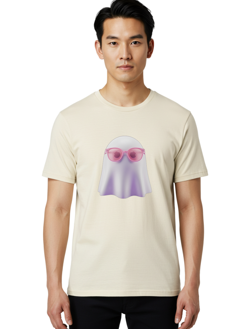 Ghost-With-Shades Men'S Graphic Tee, 100% Cotton, Comfortable Casual Summer Wear, Machine Washable, Vintage Camera, Old Camera, Antique Camera, Black Camera, Classic Photography, Photography Equipment, Nostalgic Device, Film Camera, Camera Art Bak678