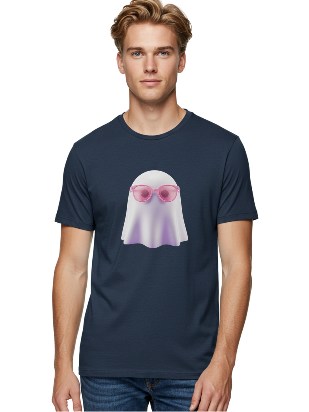 Ghost-With-Shades Men'S Graphic Tee, 100% Cotton, Comfortable Casual Summer Wear, Machine Washable, Vintage Camera, Old Camera, Antique Camera, Black Camera, Classic Photography, Photography Equipment, Nostalgic Device, Film Camera, Camera Art Bak678