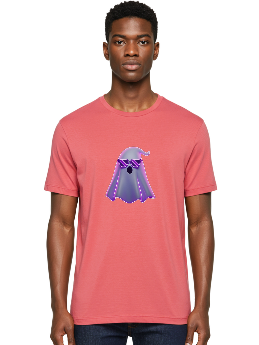 Ghost-With-Sunglasses-2 Men'S Graphic Tee, 100% Cotton, Comfortable Casual Summer Wear, Machine Washable, Vintage Camera, Old Camera, Antique Camera, Black Camera, Classic Photography, Photography Equipment, Nostalgic Device, Film Camera, Bak680