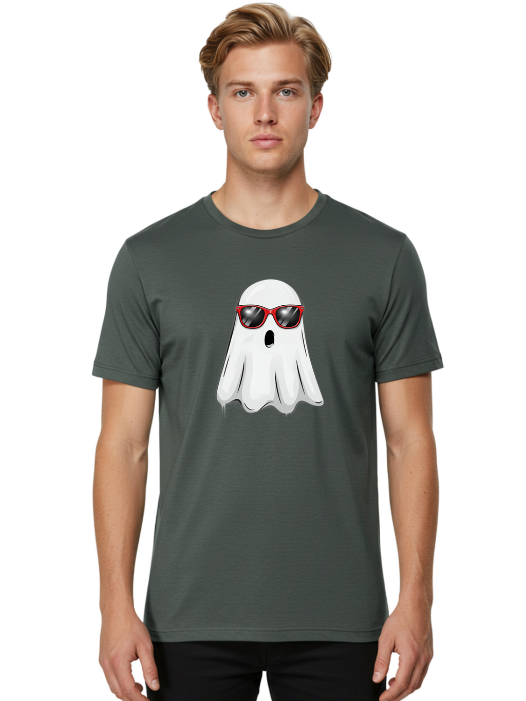 Ghost Men'S Graphic Tee, 100% Cotton, Comfortable Casual Summer Wear, Machine Washable, Vintage Camera, Old Camera, Antique Camera, Black Camera, Classic Photography, Photography Equipment, Nostalgic Device, Film Camera, Camera Art Bak683