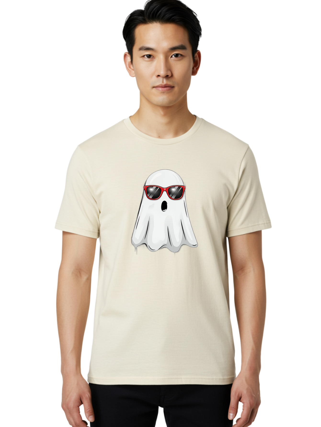 Ghost Men'S Graphic Tee, 100% Cotton, Comfortable Casual Summer Wear, Machine Washable, Vintage Camera, Old Camera, Antique Camera, Black Camera, Classic Photography, Photography Equipment, Nostalgic Device, Film Camera, Camera Art Bak683