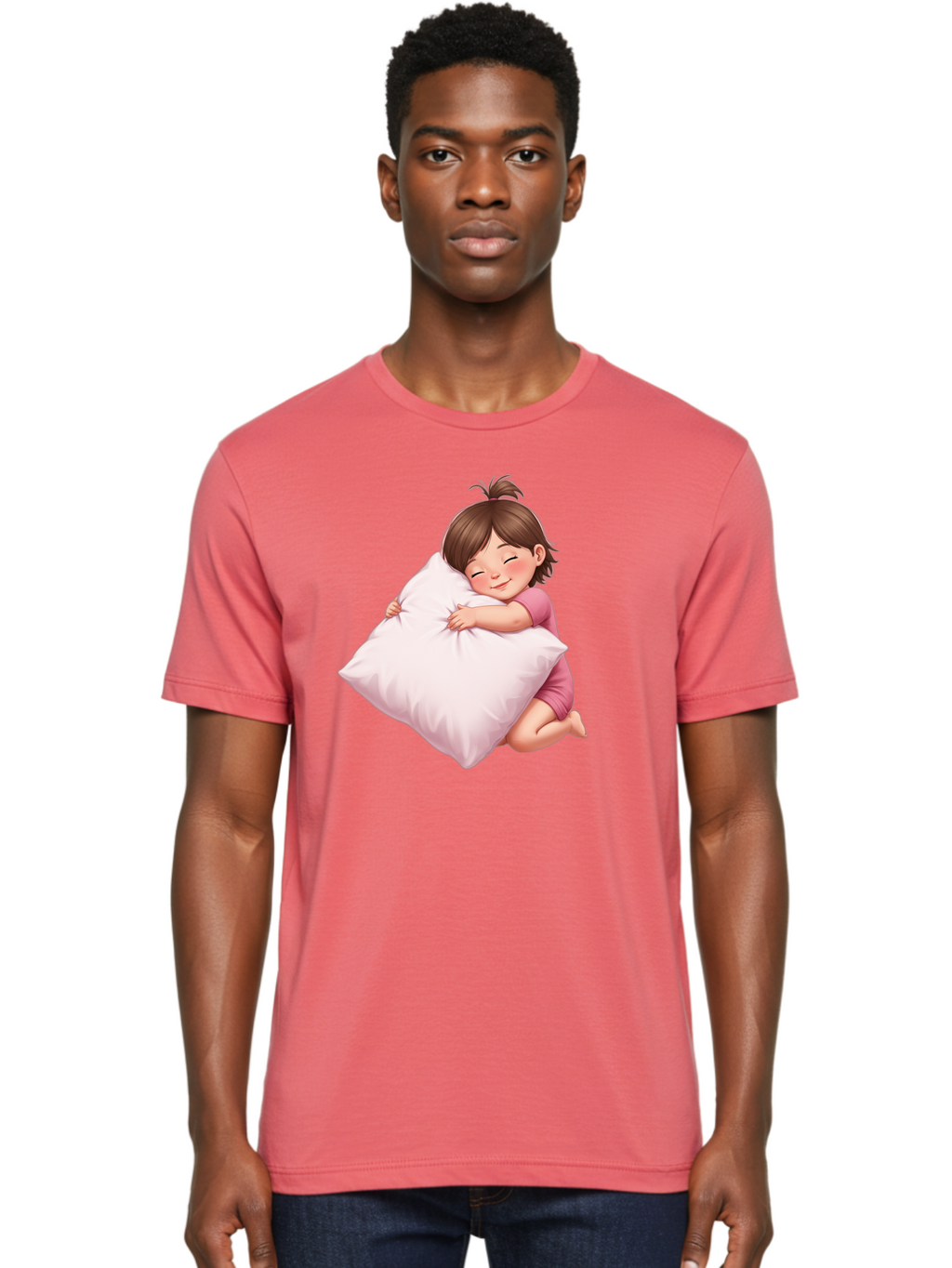 Girl-Hugging-Pillow-1 Men'S Graphic Tee, 100% Cotton, Comfortable Casual Summer Wear, Machine Washable, Vintage Camera, Old Camera, Antique Camera, Black Camera, Classic Photography, Photography Equipment, Nostalgic Device, Film Camera, Bak686