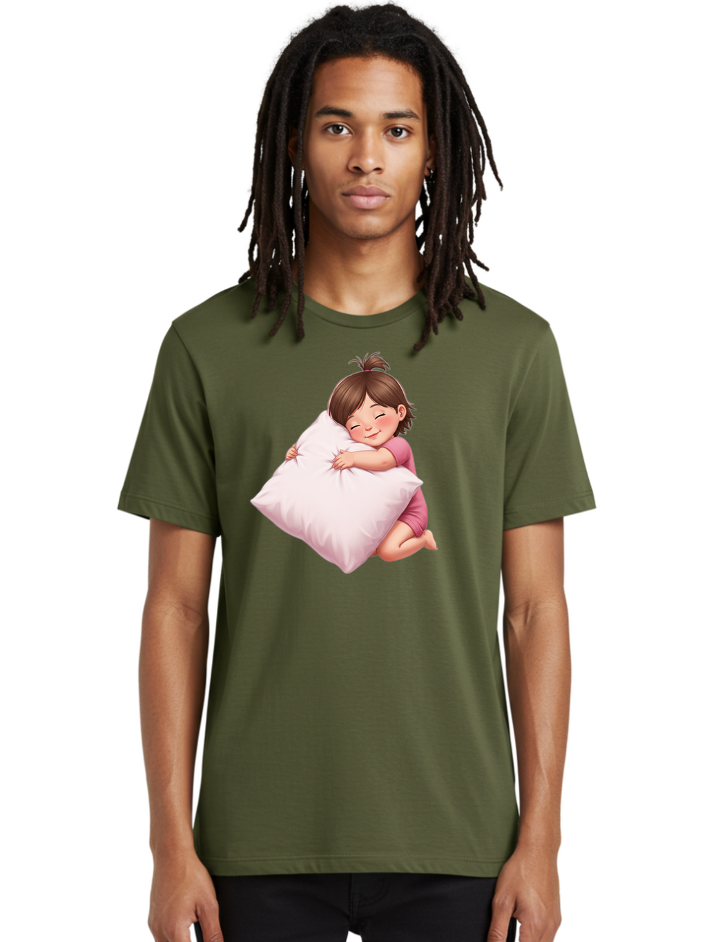 Girl-Hugging-Pillow-1 Men'S Graphic Tee, 100% Cotton, Comfortable Casual Summer Wear, Machine Washable, Vintage Camera, Old Camera, Antique Camera, Black Camera, Classic Photography, Photography Equipment, Nostalgic Device, Film Camera, Bak686
