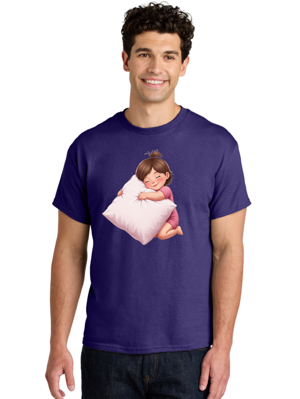 Girl-Hugging-Pillow-1 Men'S Graphic Tee, 100% Cotton, Comfortable Casual Summer Wear, Machine Washable, Vintage Camera, Old Camera, Antique Camera, Black Camera, Classic Photography, Photography Equipment, Nostalgic Device, Film Camera, Bak686