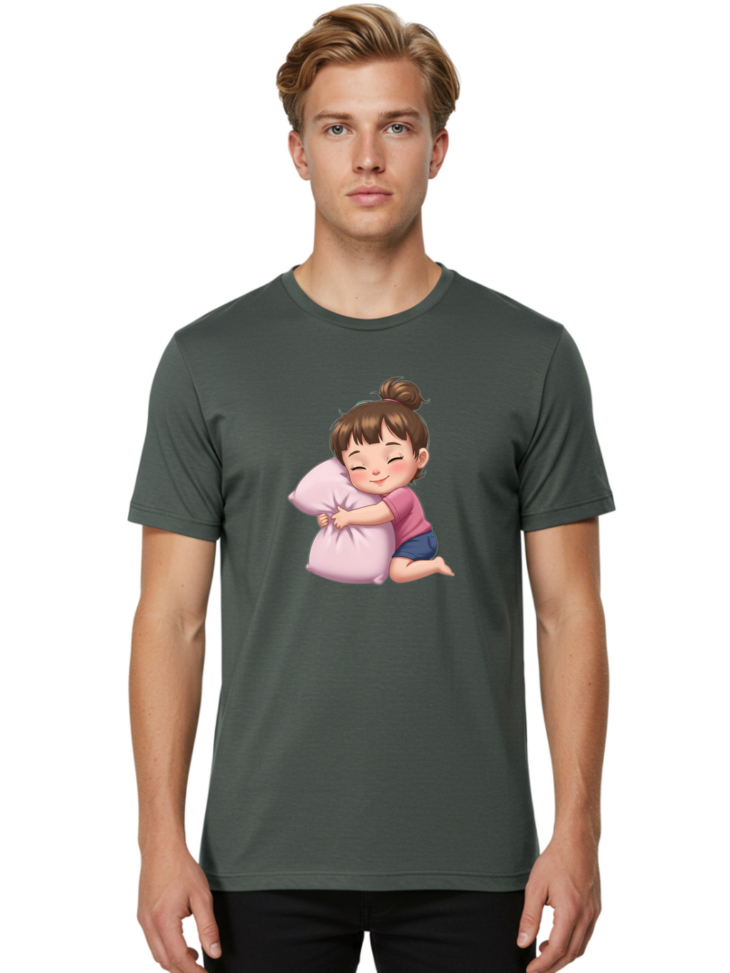 Girl-Hugging-Pillow Men'S Graphic Tee, 100% Cotton, Comfortable Casual Summer Wear, Machine Washable, Vintage Camera, Old Camera, Antique Camera, Black Camera, Classic Photography, Photography Equipment, Nostalgic Device, Film Camera, Bak687