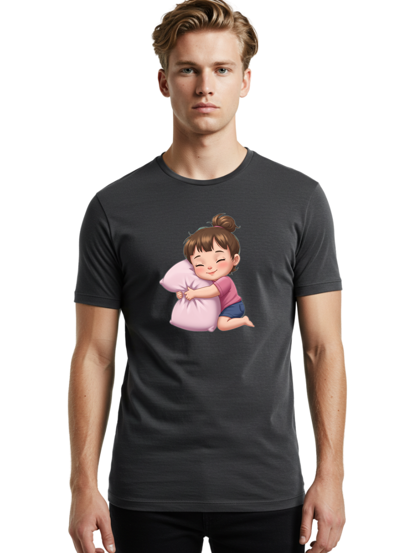 Girl-Hugging-Pillow Men'S Graphic Tee, 100% Cotton, Comfortable Casual Summer Wear, Machine Washable, Vintage Camera, Old Camera, Antique Camera, Black Camera, Classic Photography, Photography Equipment, Nostalgic Device, Film Camera, Bak687