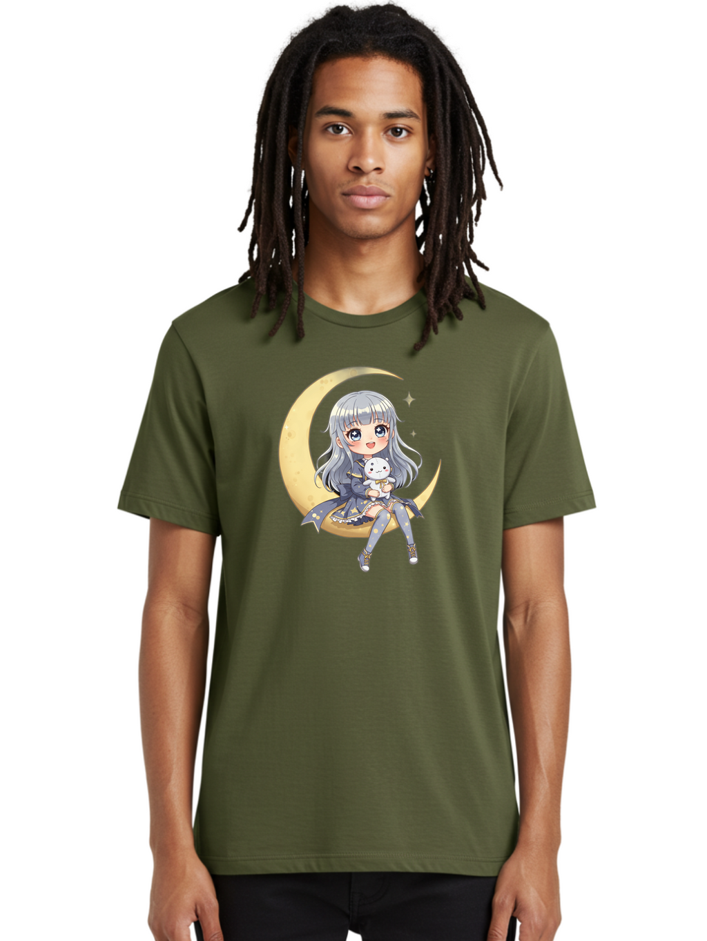 Girl-On-Crescent-Moon Men'S Graphic Tee, 100% Cotton, Comfortable Casual Summer Wear, Machine Washable, Vintage Camera, Old Camera, Antique Camera, Black Camera, Classic Photography, Photography Equipment, Nostalgic Device, Film Camera, Bak689