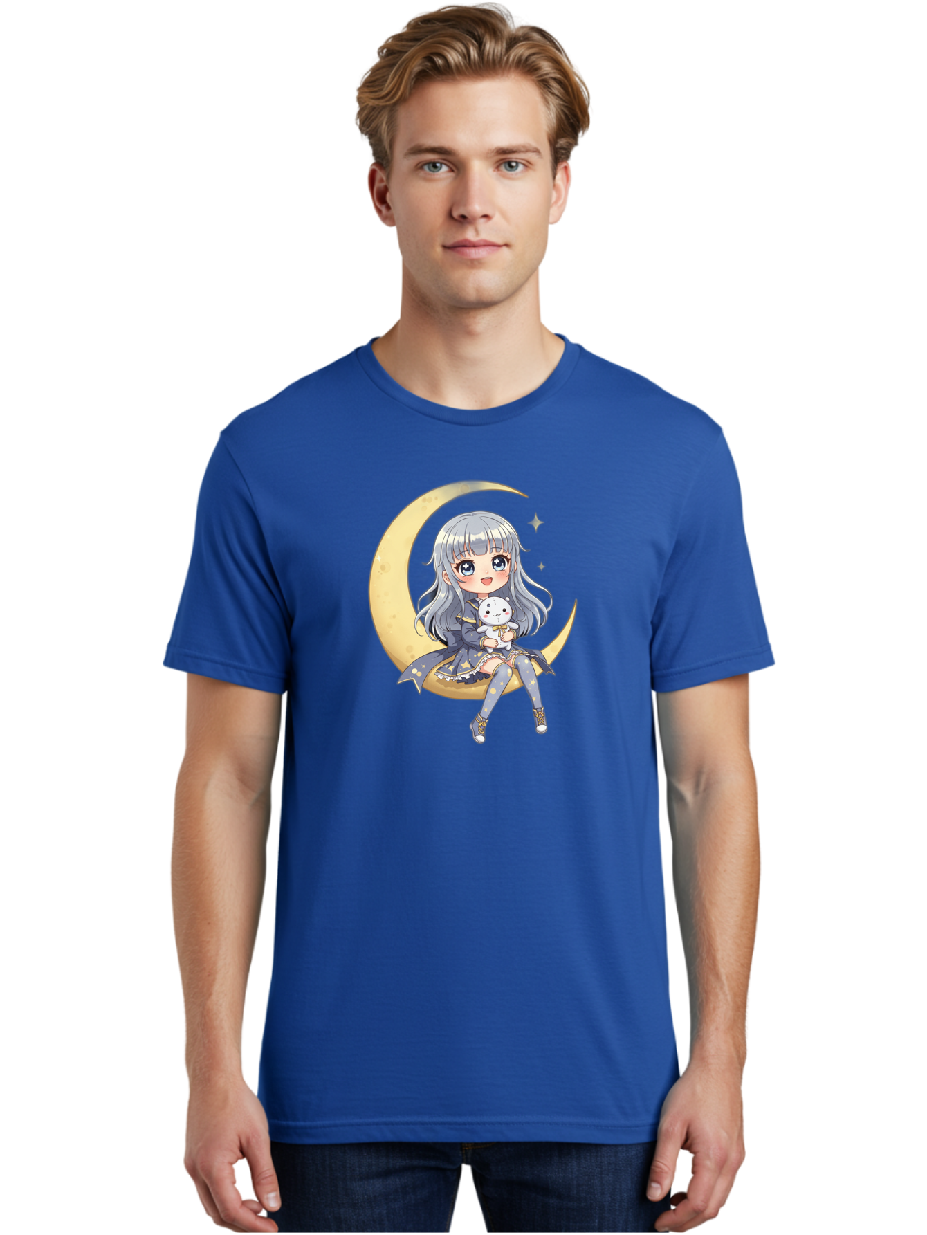 Girl-On-Crescent-Moon Men'S Graphic Tee, 100% Cotton, Comfortable Casual Summer Wear, Machine Washable, Vintage Camera, Old Camera, Antique Camera, Black Camera, Classic Photography, Photography Equipment, Nostalgic Device, Film Camera, Bak689