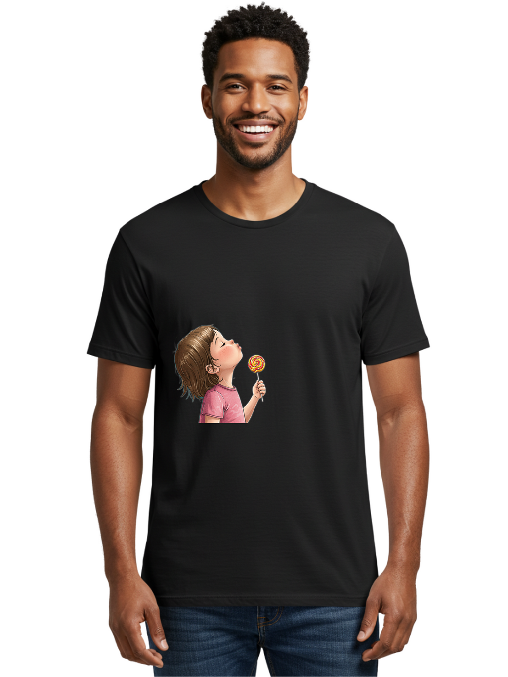 Girl-With-Lollipop Men'S Graphic Tee, 100% Cotton, Comfortable Casual Summer Wear, Machine Washable, Vintage Camera, Old Camera, Antique Camera, Black Camera, Classic Photography, Photography Equipment, Nostalgic Device, Film Camera, Bak691