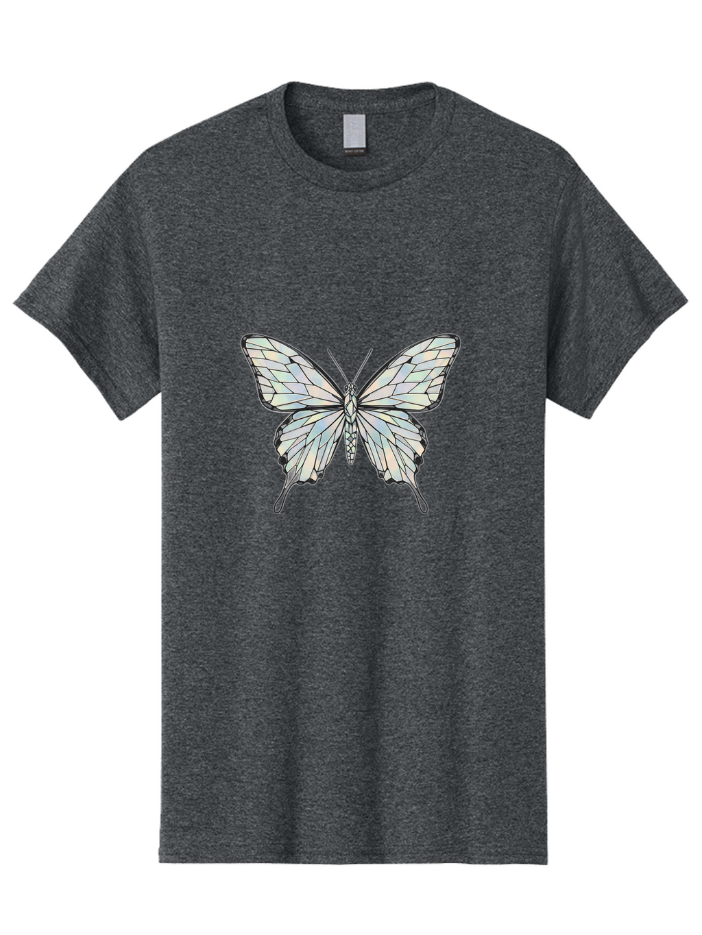 Glass-Butterfly Men'S Graphic Tee, 100% Cotton, Comfortable Casual Summer Wear, Machine Washable, Vintage Camera, Old Camera, Antique Camera, Black Camera, Classic Photography, Photography Equipment, Nostalgic Device, Film Camera, Camera Art Bak692