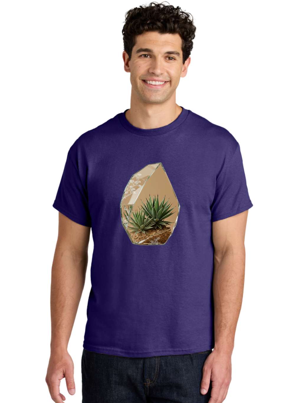 Glass-Terrarium-With-Succulents Men'S Graphic Tee, 100% Cotton, Comfortable Casual Summer Wear, Machine Washable, Vintage Camera, Old Camera, Antique Camera, Black Camera, Classic Photography, Photography Equipment, Nostalgic Device, Bak693