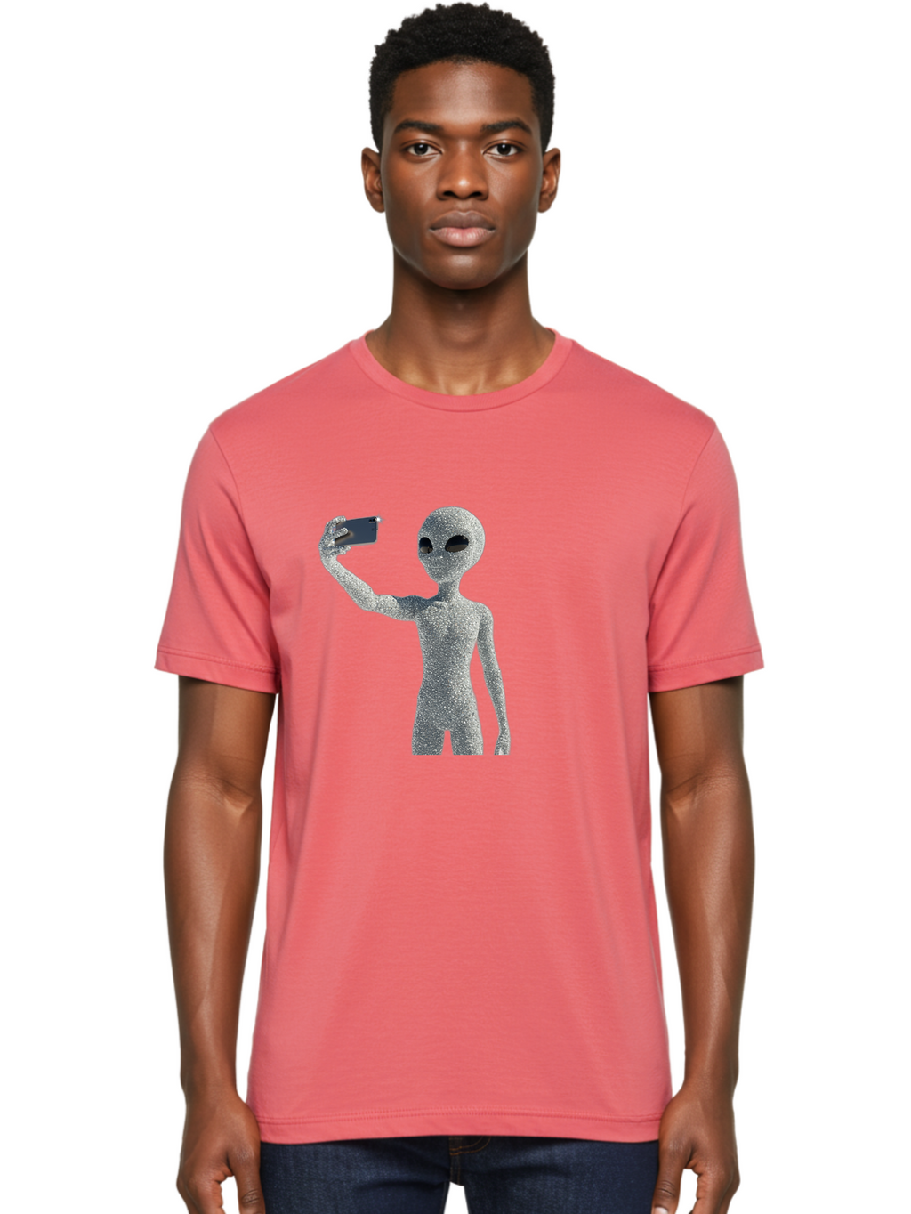 Glittery-Alien Men'S Graphic Tee, 100% Cotton, Comfortable Casual Summer Wear, Machine Washable, Vintage Camera, Old Camera, Antique Camera, Black Camera, Classic Photography, Photography Equipment, Nostalgic Device, Film Camera, Camera Art Bak698
