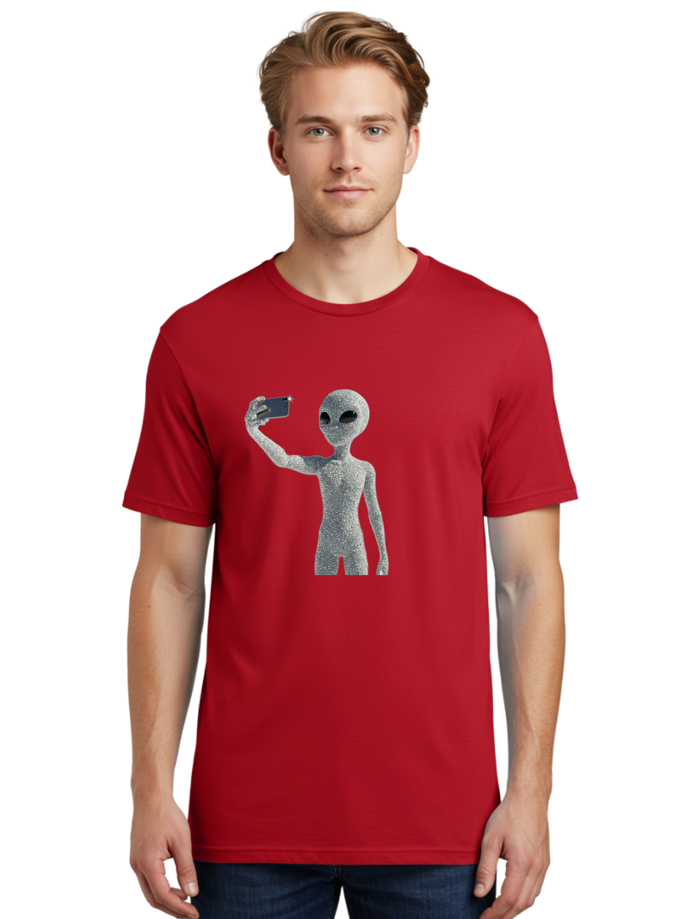 Glittery-Alien Men'S Graphic Tee, 100% Cotton, Comfortable Casual Summer Wear, Machine Washable, Vintage Camera, Old Camera, Antique Camera, Black Camera, Classic Photography, Photography Equipment, Nostalgic Device, Film Camera, Camera Art Bak698
