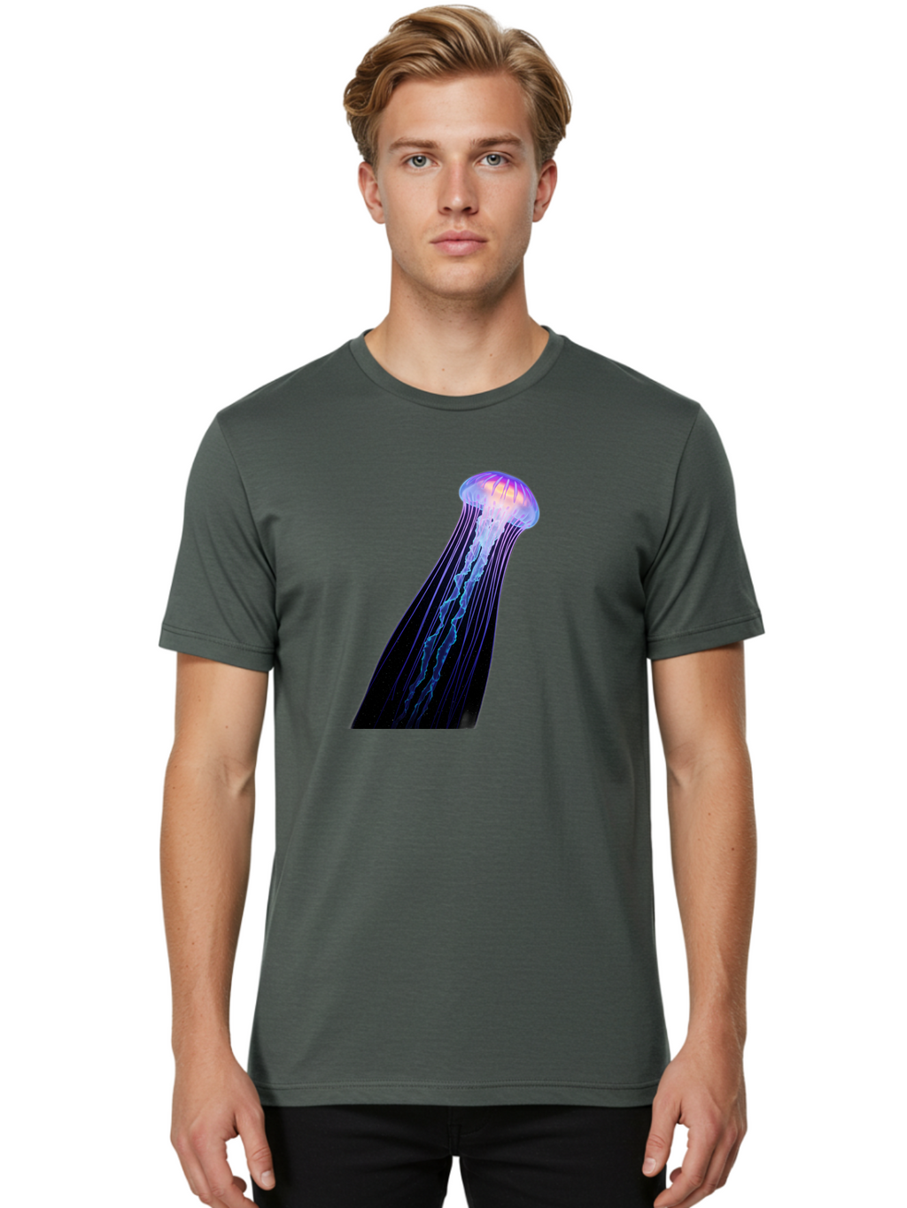 Glowing-Jellyfish Men'S Graphic Tee, 100% Cotton, Comfortable Casual Summer Wear, Machine Washable, Vintage Camera, Old Camera, Antique Camera, Black Camera, Classic Photography, Photography Equipment, Nostalgic Device, Film Camera, Camera Art Bak702
