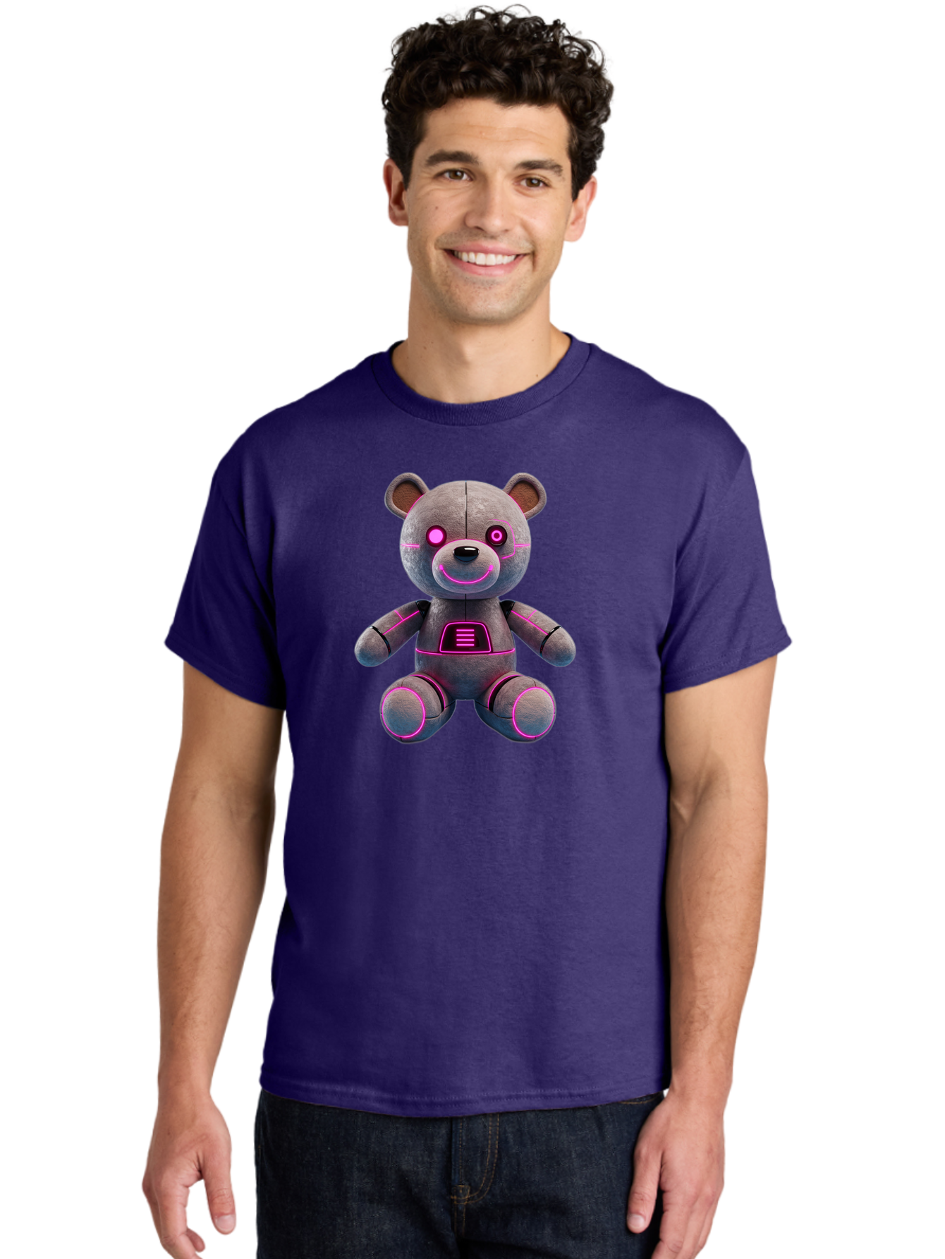 Glowing-Teddy-Bear Men'S Graphic Tee, 100% Cotton, Comfortable Casual Summer Wear, Machine Washable, Vintage Camera, Old Camera, Antique Camera, Black Camera, Classic Photography, Photography Equipment, Nostalgic Device, Film Camera, Bak704