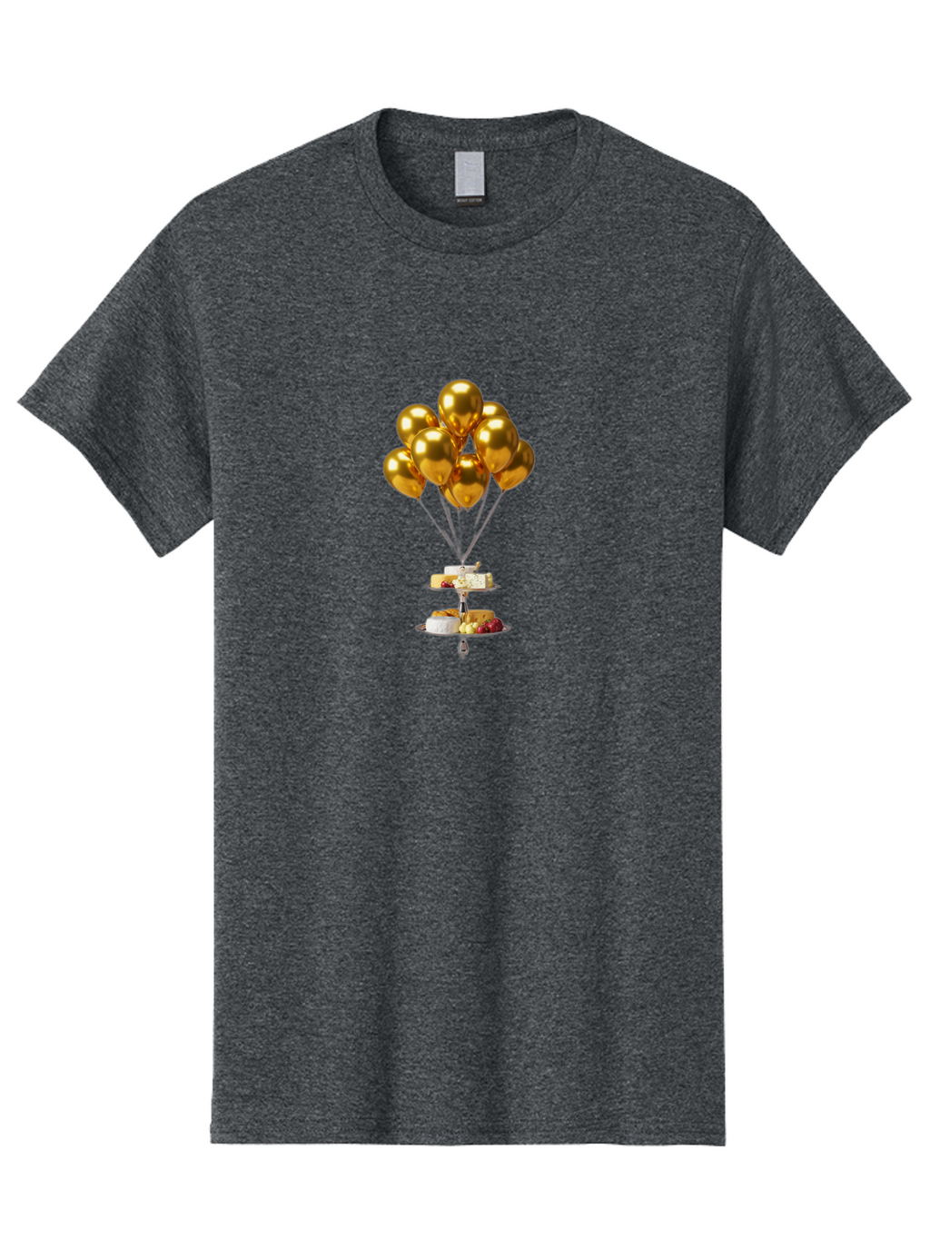 Gold-Balloons-Cake-Stand-Dessert Men'S Graphic Tee, 100% Cotton, Comfortable Casual Summer Wear, Machine Washable, Vintage Camera, Old Camera, Antique Camera, Black Camera, Classic Photography, Photography Equipment, Nostalgic Device, Bak705