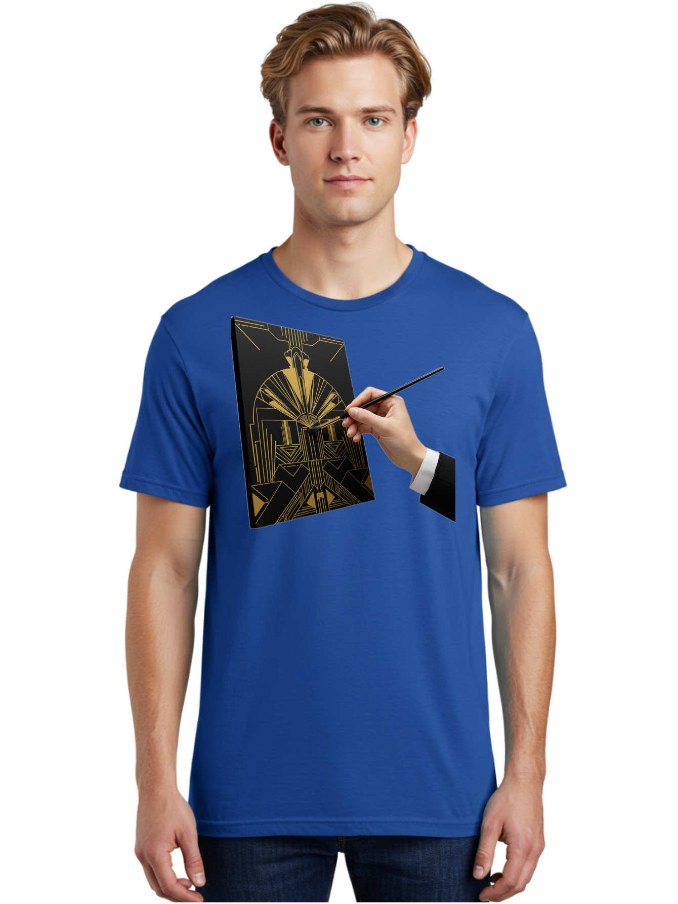 Gold-Foil-Art Men'S Graphic Tee, 100% Cotton, Comfortable Casual Summer Wear, Machine Washable, Vintage Camera, Old Camera, Antique Camera, Black Camera, Classic Photography, Photography Equipment, Nostalgic Device, Film Camera, Camera Art Bak706