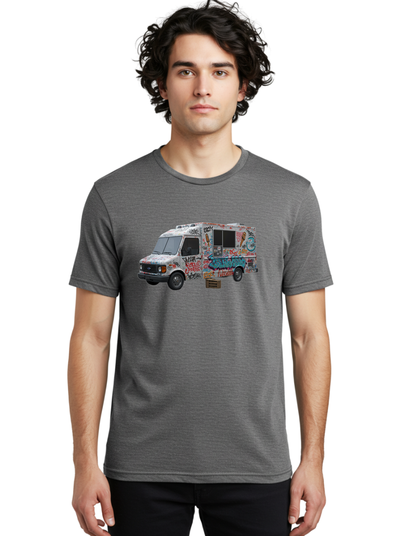 Graffiti-Food-Truck Men'S Graphic Tee, 100% Cotton, Comfortable Casual Summer Wear, Machine Washable, Vintage Camera, Old Camera, Antique Camera, Black Camera, Classic Photography, Photography Equipment, Nostalgic Device, Film Camera, Bak713