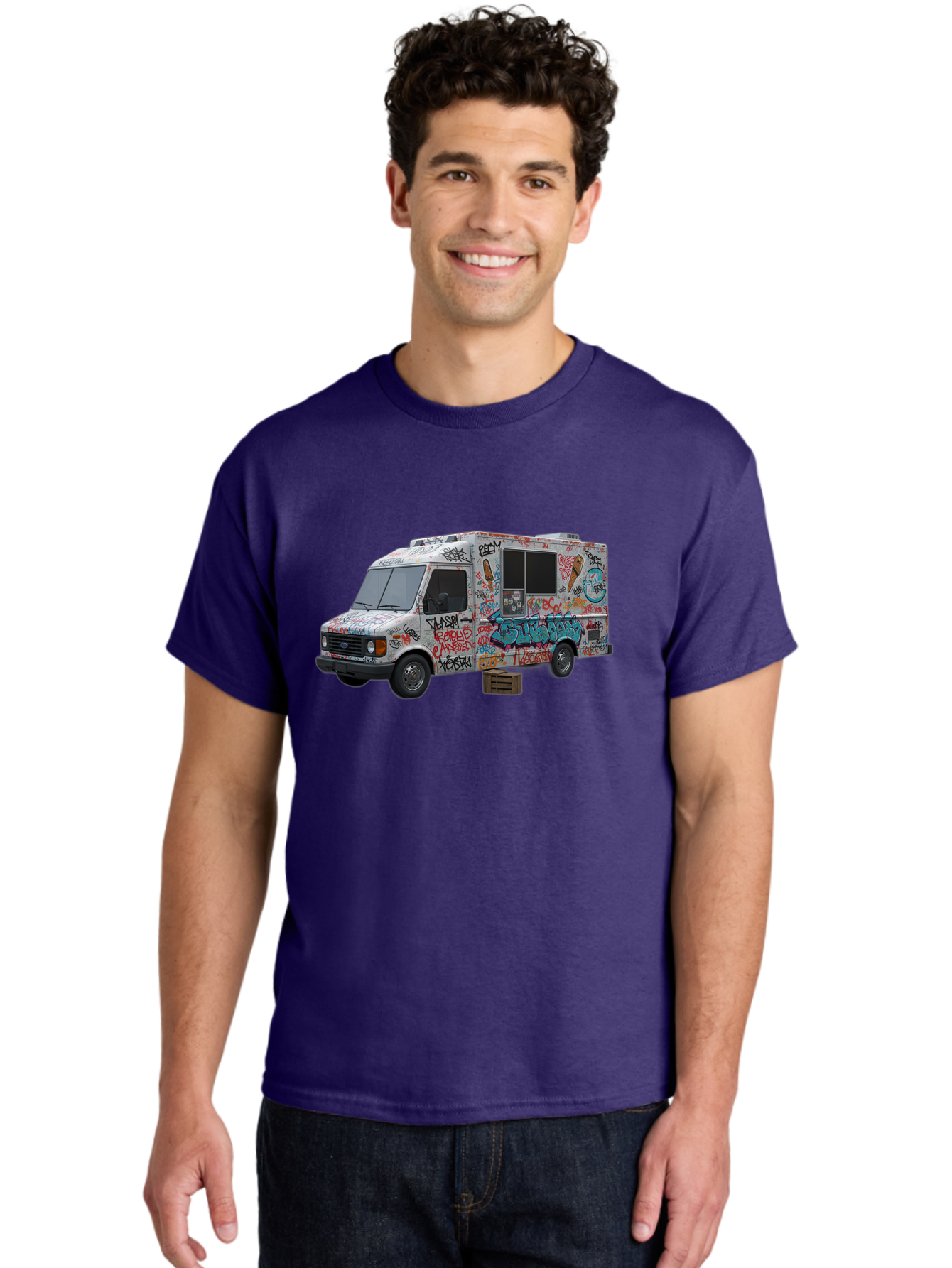 Graffiti-Food-Truck Men'S Graphic Tee, 100% Cotton, Comfortable Casual Summer Wear, Machine Washable, Vintage Camera, Old Camera, Antique Camera, Black Camera, Classic Photography, Photography Equipment, Nostalgic Device, Film Camera, Bak713