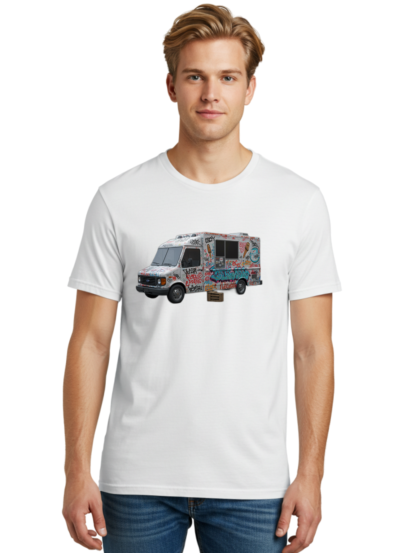 Graffiti-Food-Truck Men'S Graphic Tee, 100% Cotton, Comfortable Casual Summer Wear, Machine Washable, Vintage Camera, Old Camera, Antique Camera, Black Camera, Classic Photography, Photography Equipment, Nostalgic Device, Film Camera, Bak713