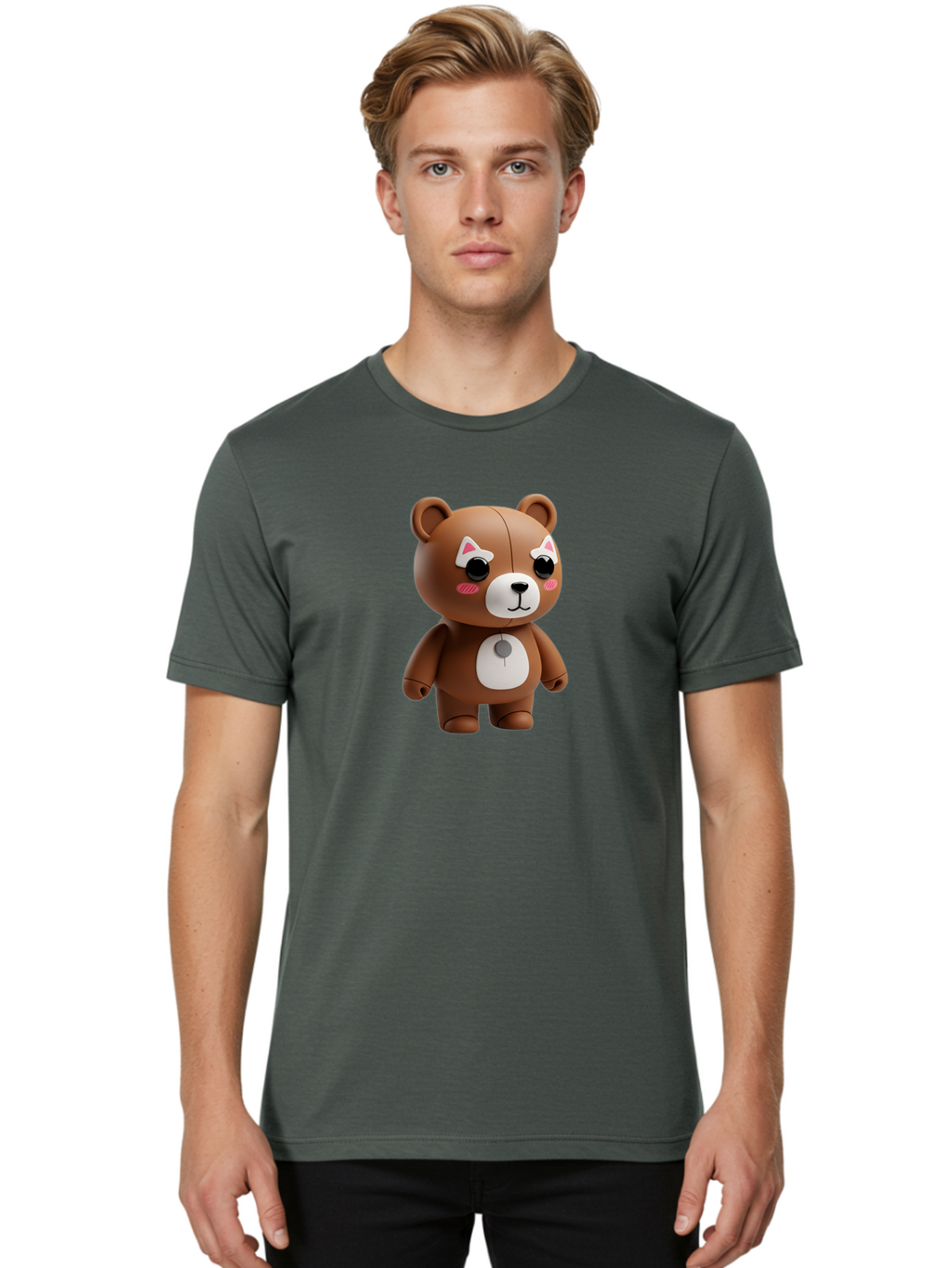 Gundam-Universe-Bear Men'S Graphic Tee, 100% Cotton, Comfortable Casual Summer Wear, Machine Washable, Vintage Camera, Old Camera, Antique Camera, Black Camera, Classic Photography, Photography Equipment, Nostalgic Device, Film Camera, Bak716