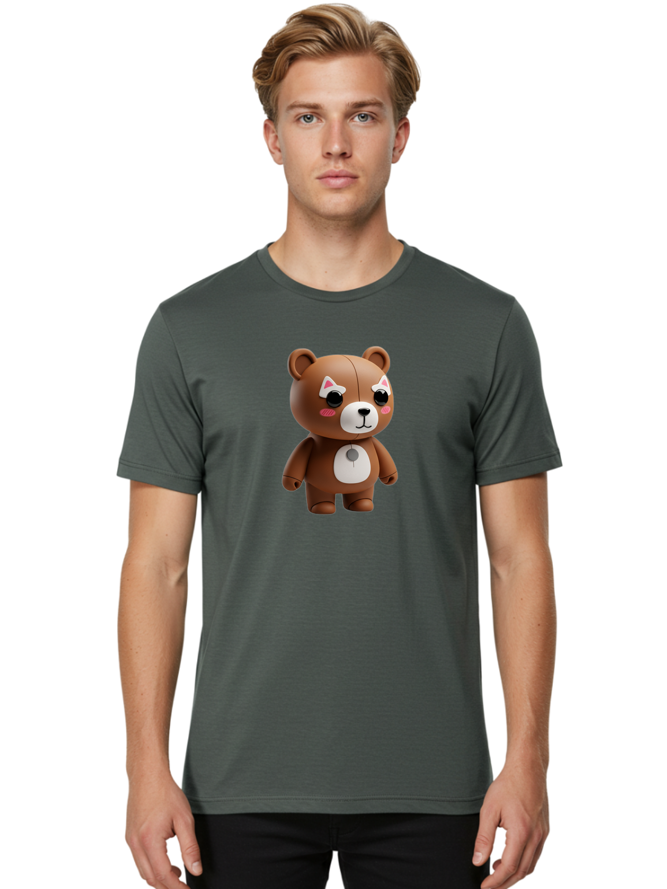 Gundam-Universe-Bear Men'S Graphic Tee, 100% Cotton, Comfortable Casual Summer Wear, Machine Washable, Vintage Camera, Old Camera, Antique Camera, Black Camera, Classic Photography, Photography Equipment, Nostalgic Device, Film Camera, Bak716