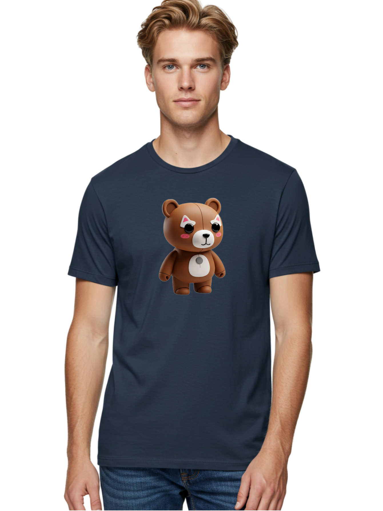 Gundam-Universe-Bear Men'S Graphic Tee, 100% Cotton, Comfortable Casual Summer Wear, Machine Washable, Vintage Camera, Old Camera, Antique Camera, Black Camera, Classic Photography, Photography Equipment, Nostalgic Device, Film Camera, Bak716
